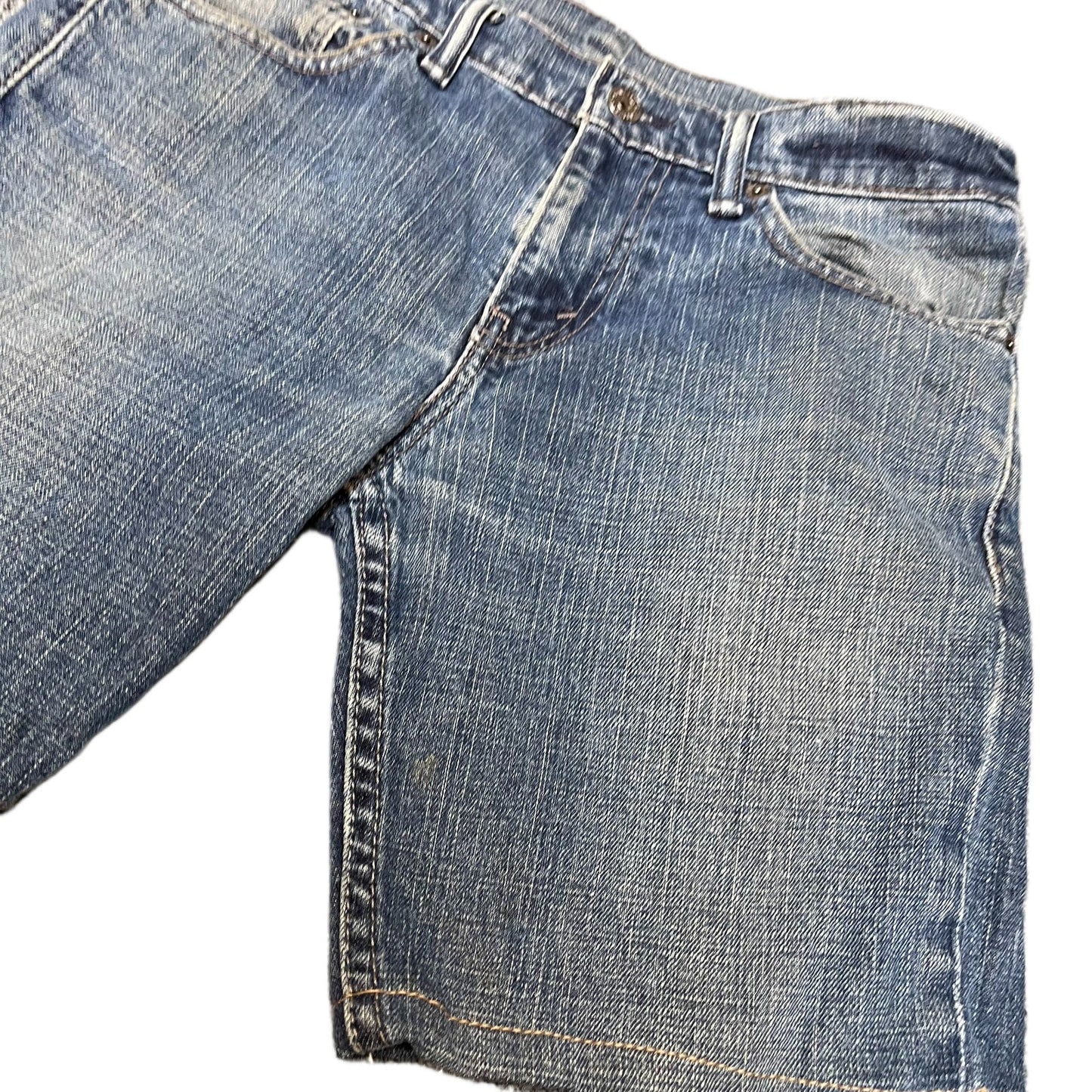 Levi's 511 Jean Shorts Fits as Men S 30" Waist Blue Medium Wash Slim Fit Red Tab