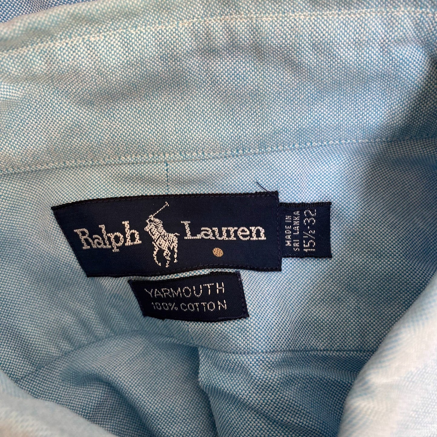 Ralph Lauren Formal Shirt Mens XL Blue Yarmouth Long Sleeve Logo Button Down