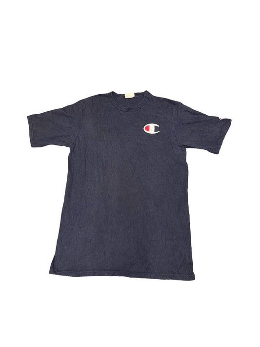 Champion T-Shirt Navy Womens L Front Logo