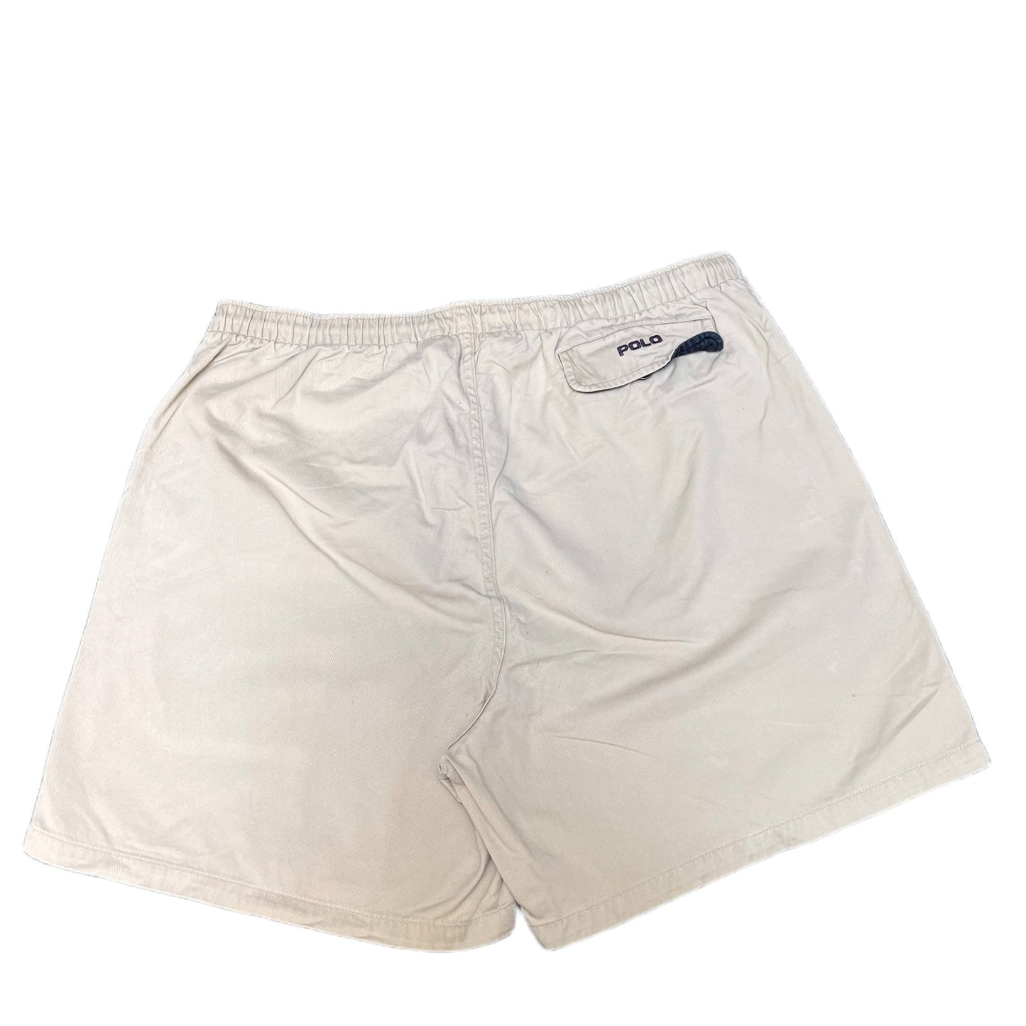 Polo Ralph Lauren Shorts Mens XL 37" Waist Beige Pony Logo Elastic Waist Outdoor