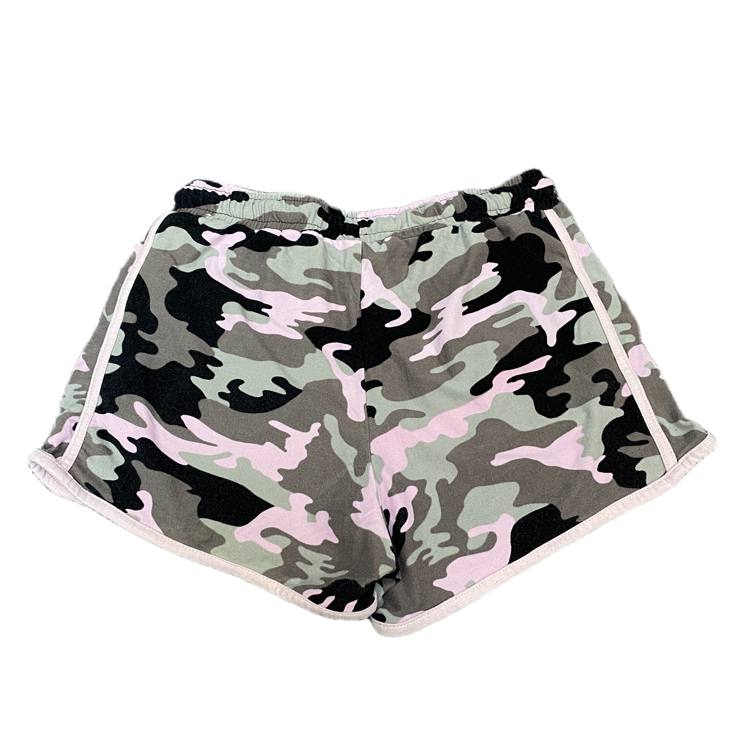 Running Sprinter Shorts Girls M 24" Waist Multi Camo Athletic Gym Dolphin Hem