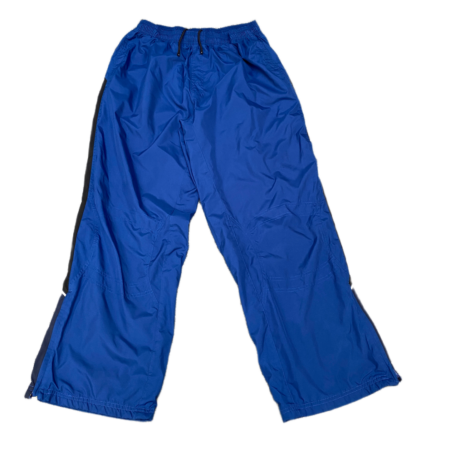 Reebok Track Pants Fits as Mens 26" Waist Blue Running Gym Athletic Drawstring