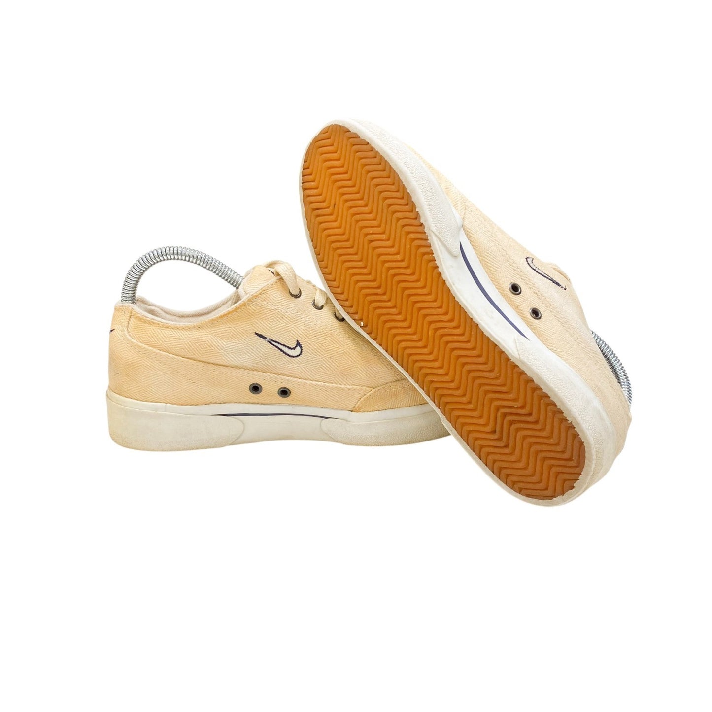 Vintage Nike GTS Skate Sneakers Women's 4.5 Beige Canvas Swoosh Casual Lace Up