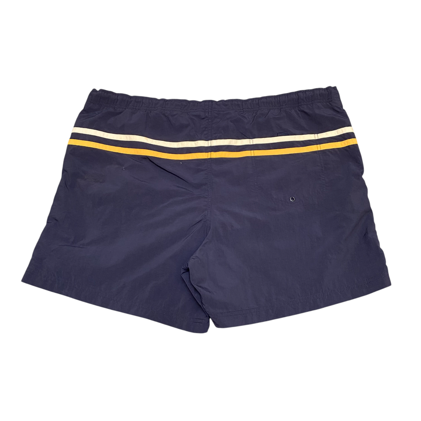 Swim Shorts Mens XL Blue Mesh Lined Striped Stretch Performance Quick Dry Preppy