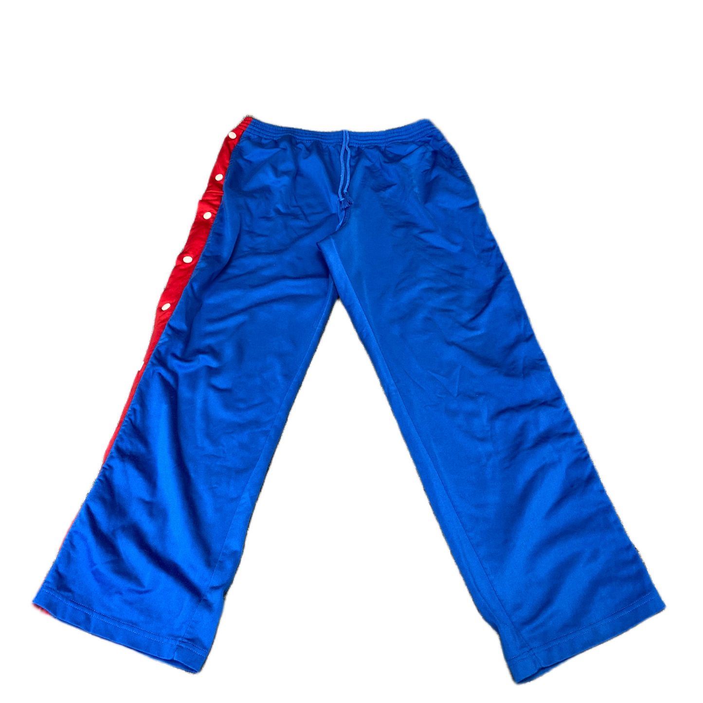 Flagship Joggers Fits as Men M 31" Waist Blue Red Side Snap Straight Leg Trouser