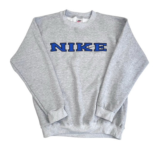 Nike Reworked Sweatshirt Preowned Embroidered Spellout Logo Sizes & Colours