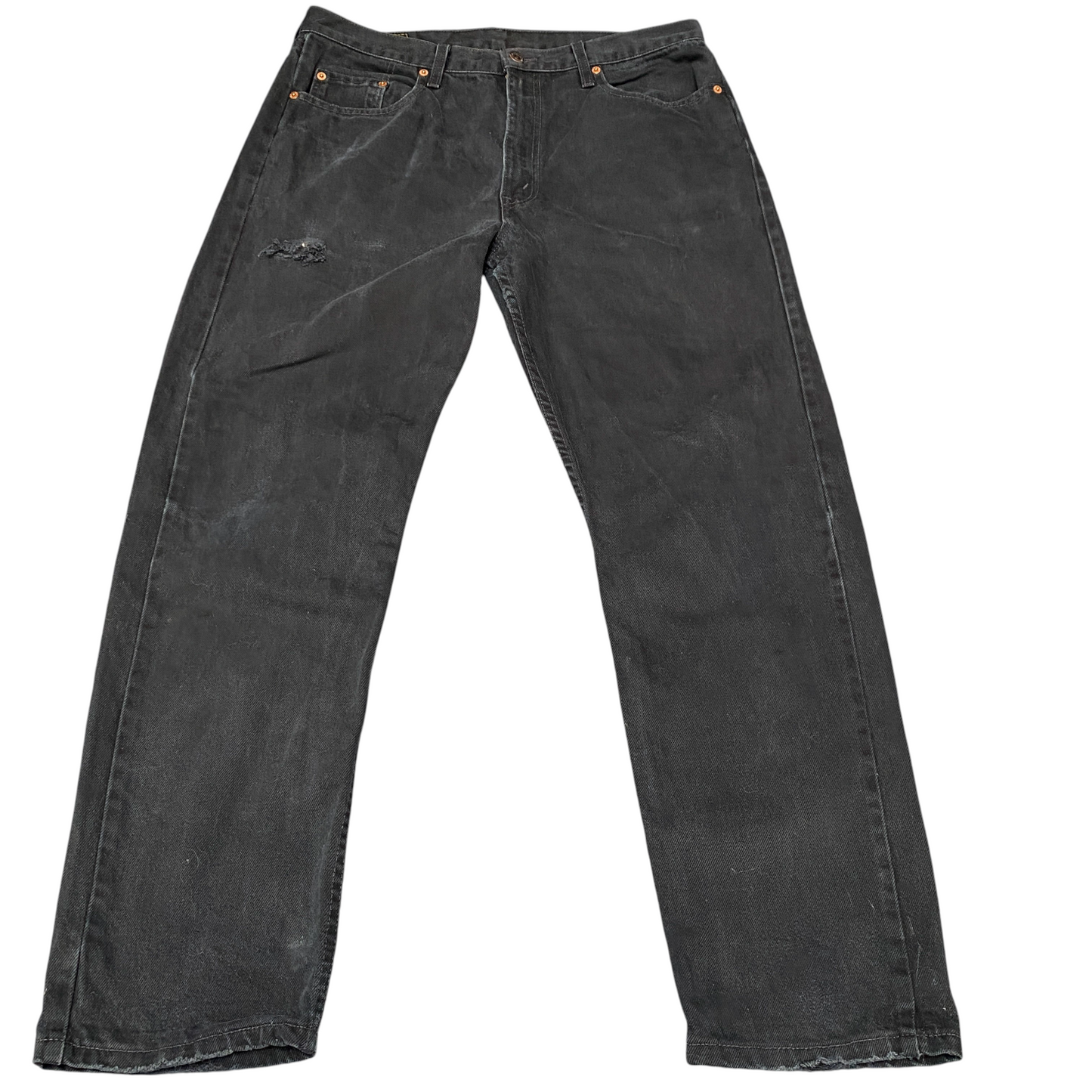 Levi's Jeans Mens 35" Waist Black Super Stretch Streetwear Grunge Straight Leg