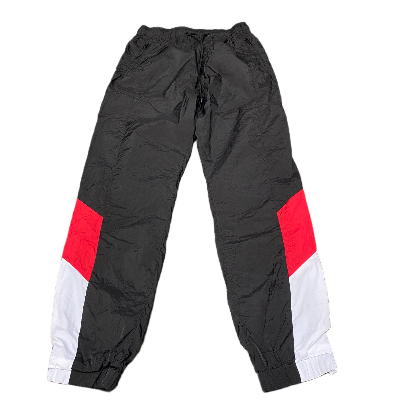 H&M Joggers Fits as Womens 26" Waist Black Windbreakers Drawstring Track Trouser