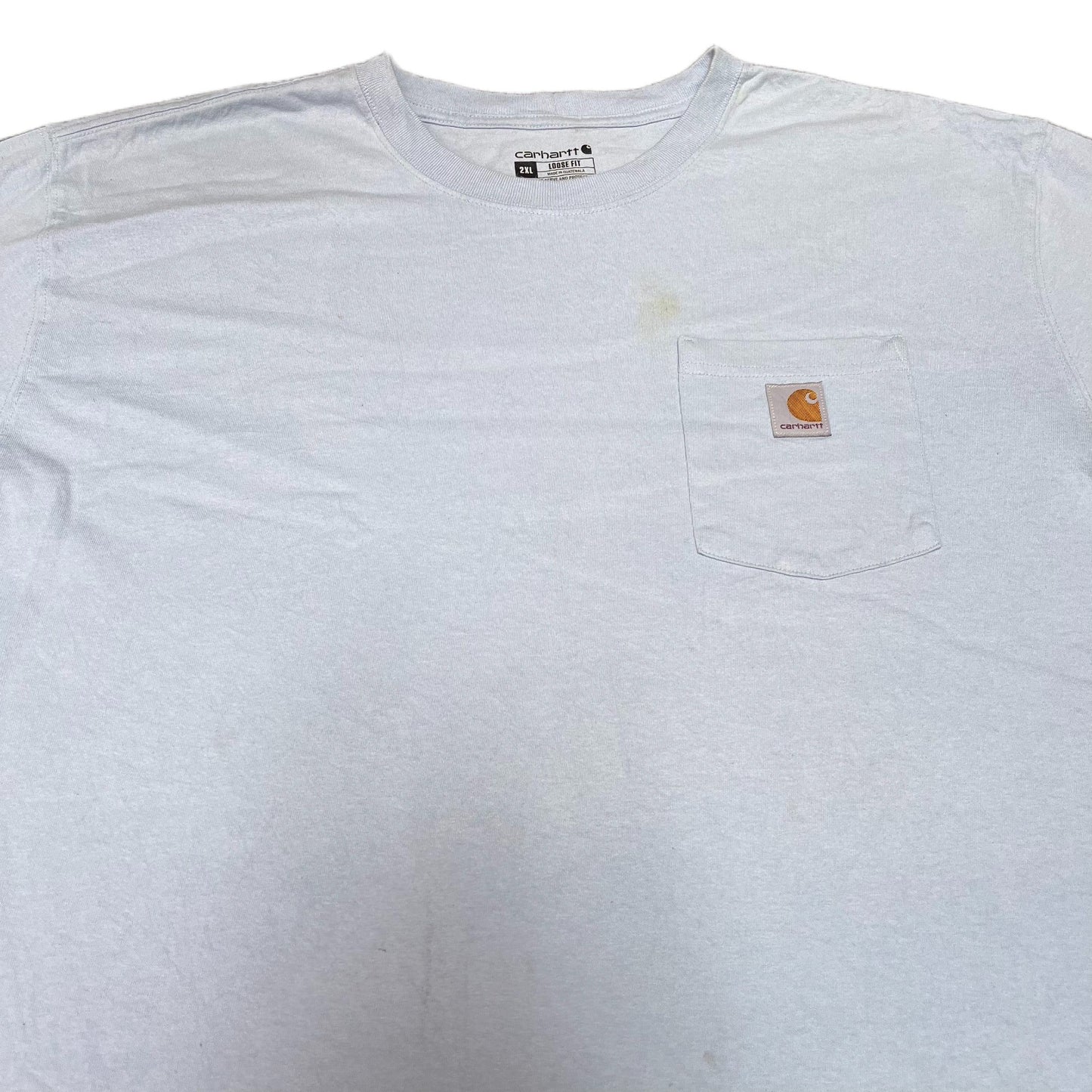 Carhartt Pocket T-Shirt Mens XL Tall Blue Loose Fit Short Sleeve Workwear Tee