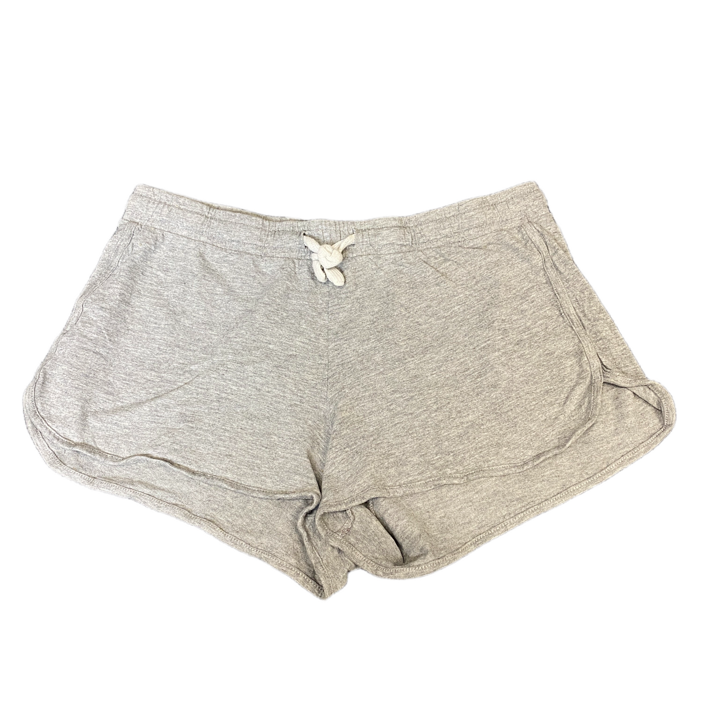 Running Sprinter Shorts Womens L 30" Waist Grey Athletic Gym Workout Dolphin Hem