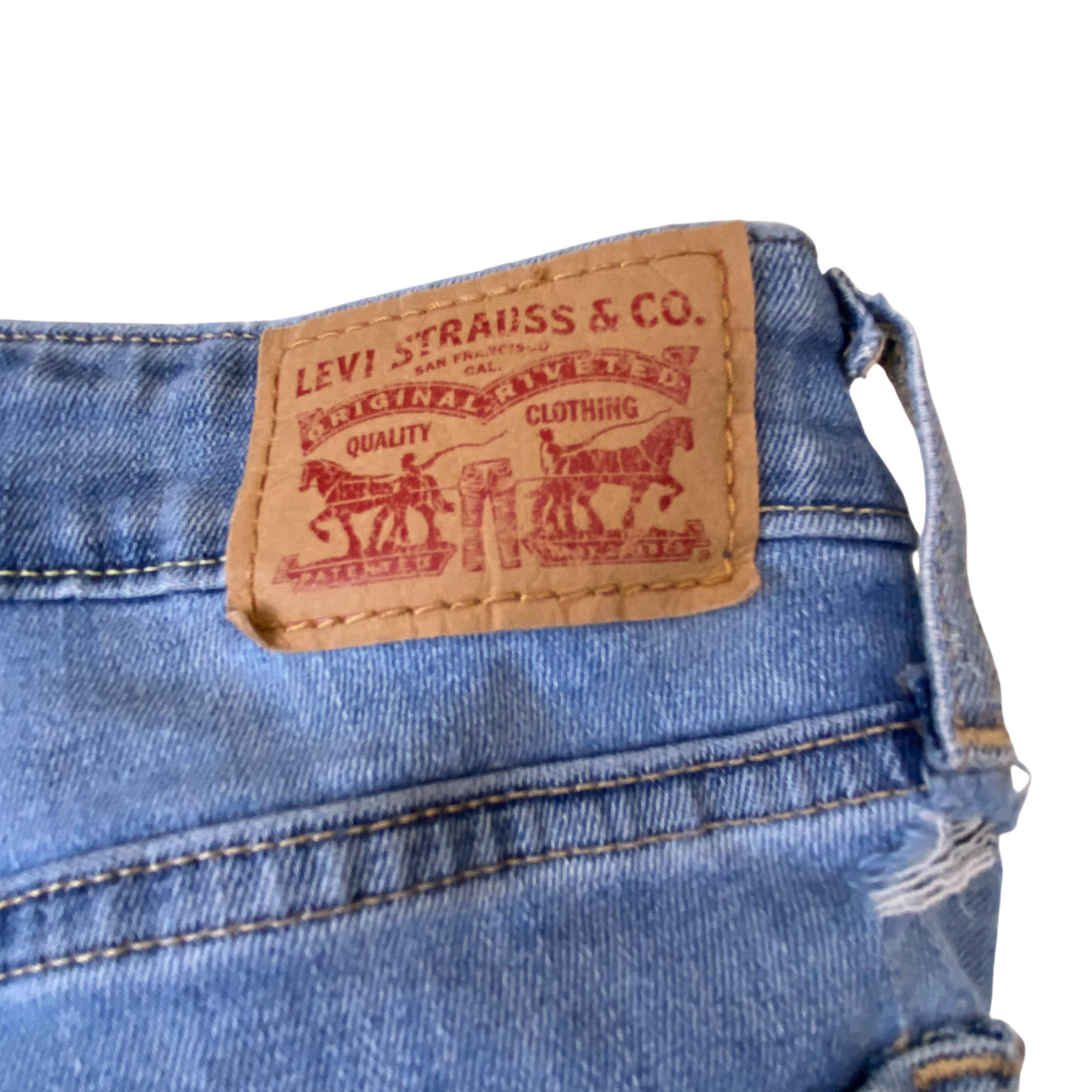 Levi's 711 Jeans Womens Medium W27 L25 Blue Denim Casual Skinny Leg Flat Front