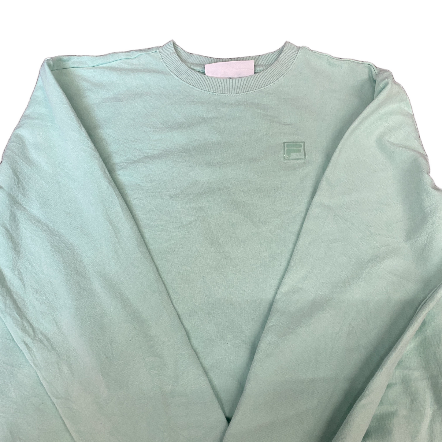 FILA Sweatshirt Womens L Green Embroidered Logo Long Sleeve Crew Neck Pullover