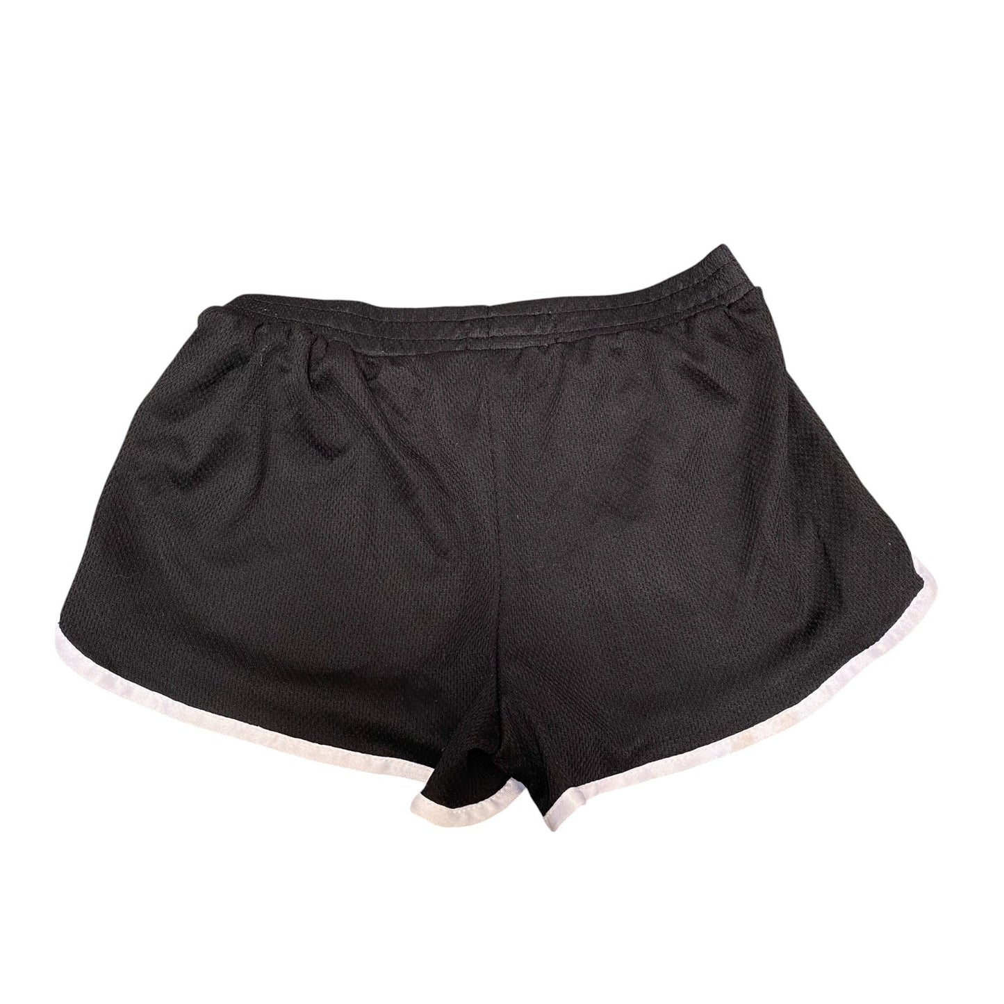 Derek Heart Sprinter Shorts Womens Small Black Mesh Gym Training Elastic Waist