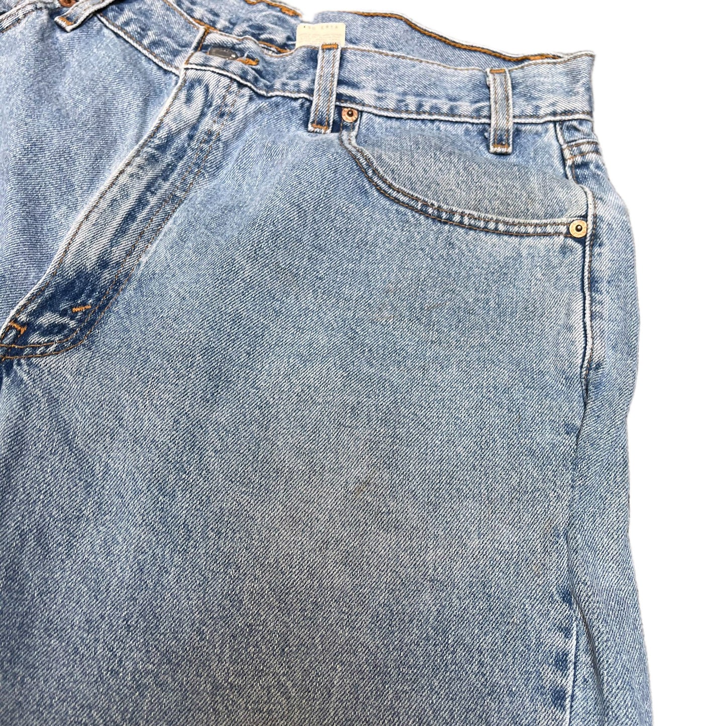 Vtg Levi's 550 Denim Shorts Fits as Men XL 35" Waist Blue Light Wash Relaxed Fit
