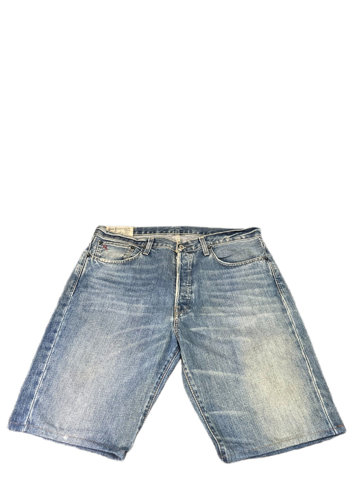 Polo Ralph Lauren Jorts Shorts Fits as Mens XL 37" Waist Blue Denim Light Wash