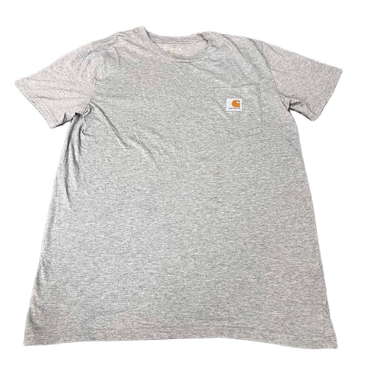 Carhartt Pocket T-Shirt Womens L Grey Heather Short Sleeve Pullover Summer Tee