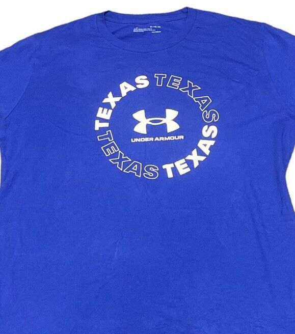 Under Armour Texas T-Shirt Blue Mens XL Chest Logo