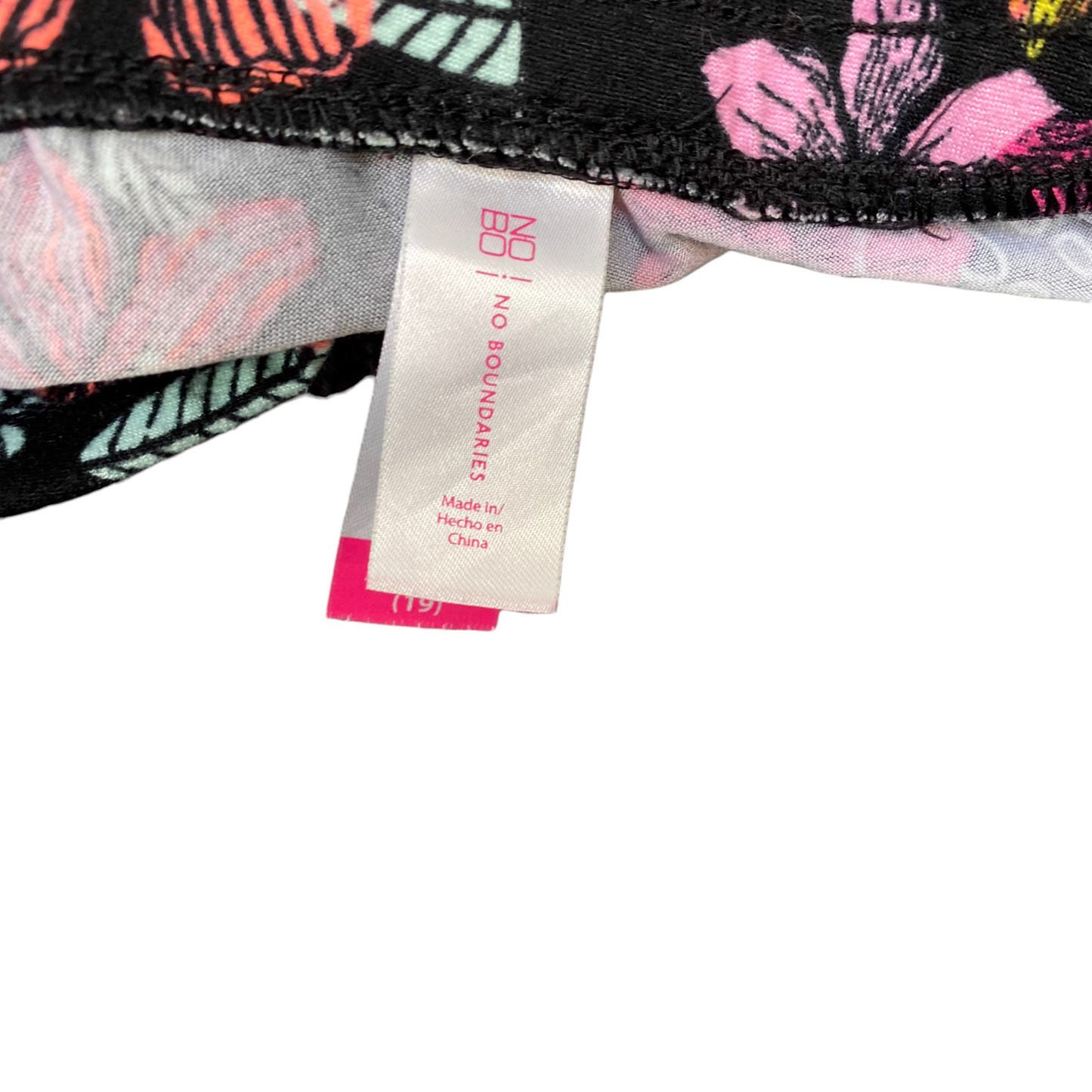 No Boundaries Sprinter Shorts Womens XXL Black Multi Floral Running Drawstring