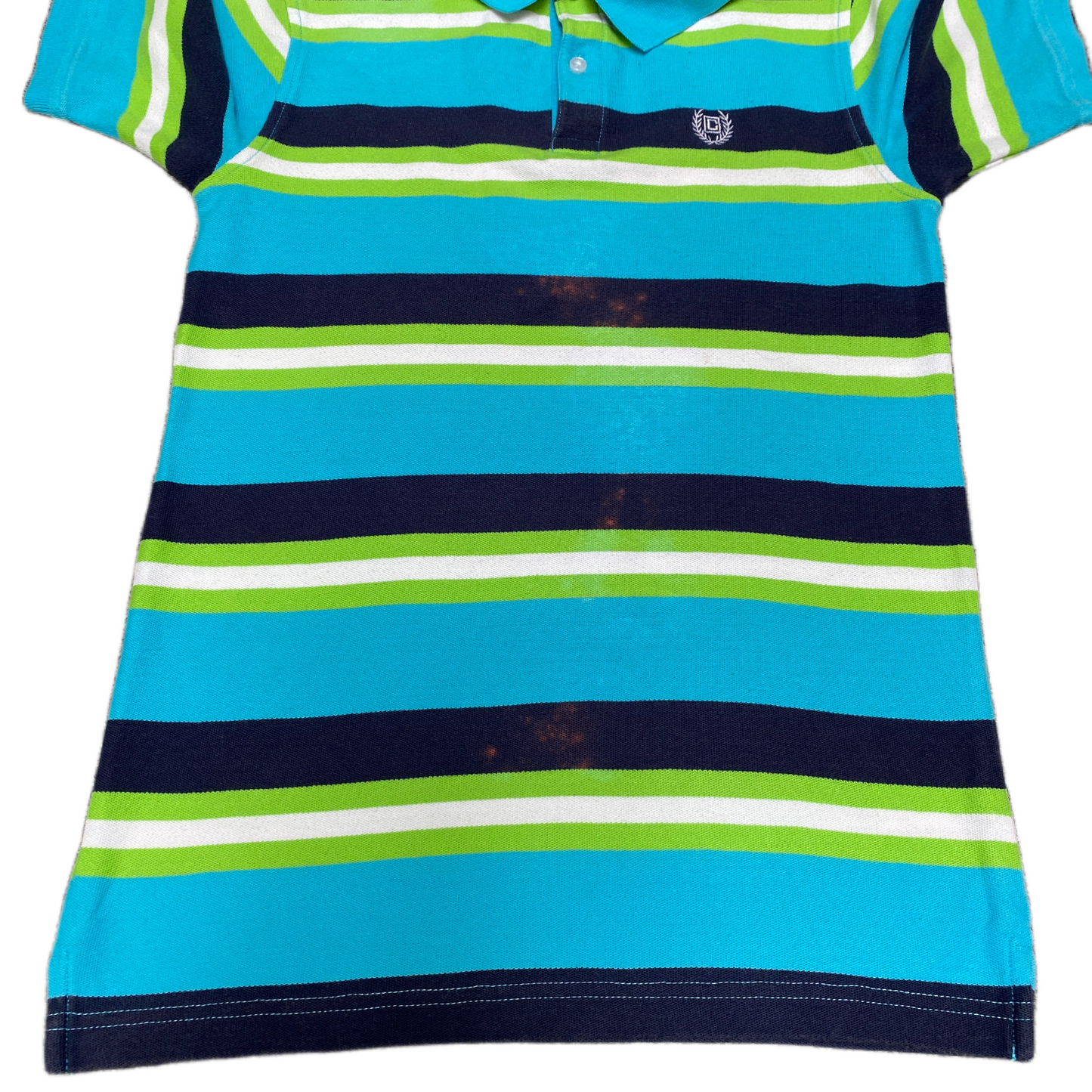 Vtg Chaps Polo Shirt Womens Small Multi Striped Stretch Golf Performance Popover