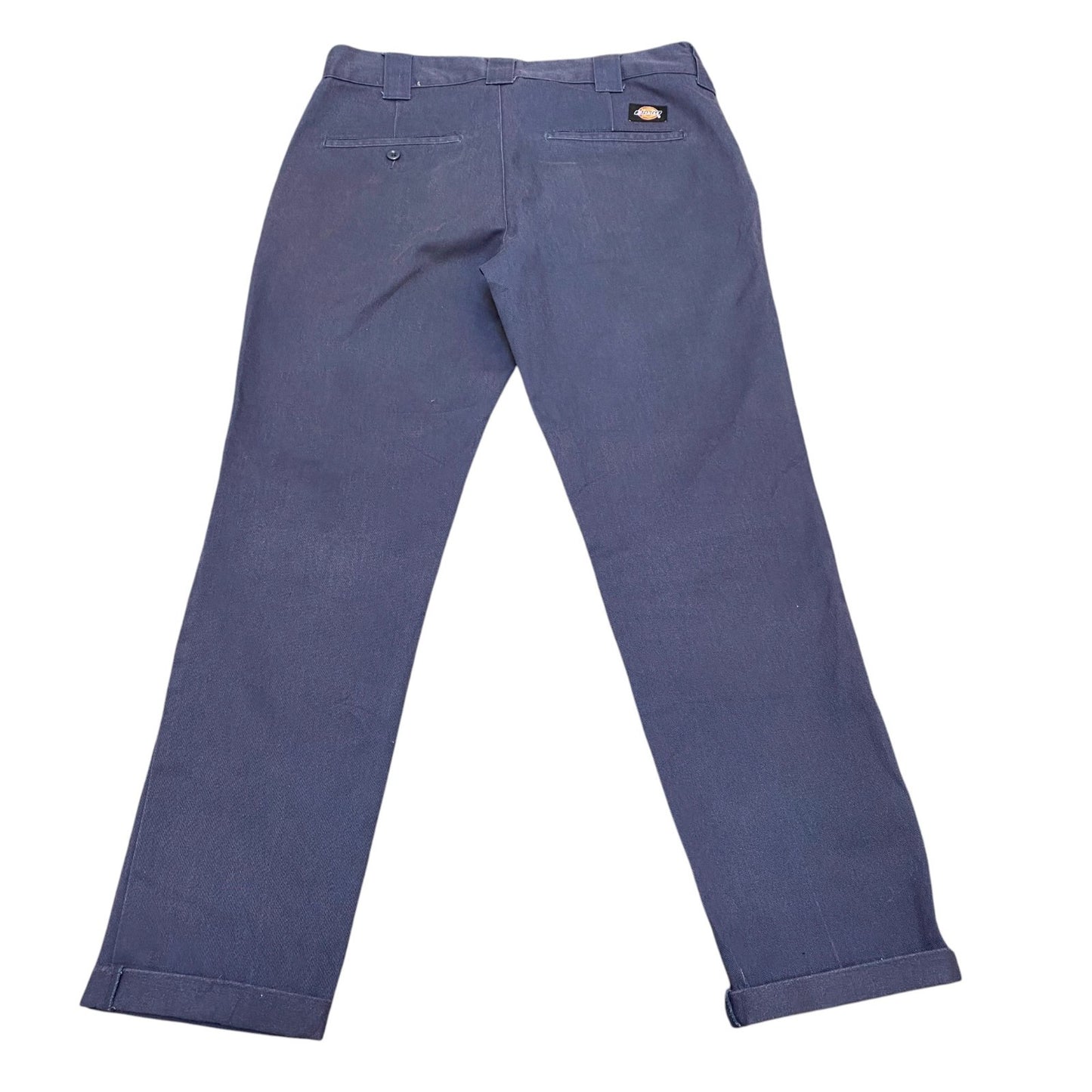 Dickies Trousers Mens Medium Blue Pockets Straight Fit Workwear Outdoor Chino