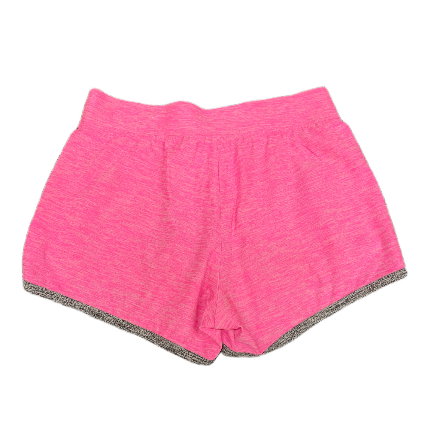 Athletic Shorts Womens S 25" Waist Pink Heather Stretch Dolphin Hem Drawstring