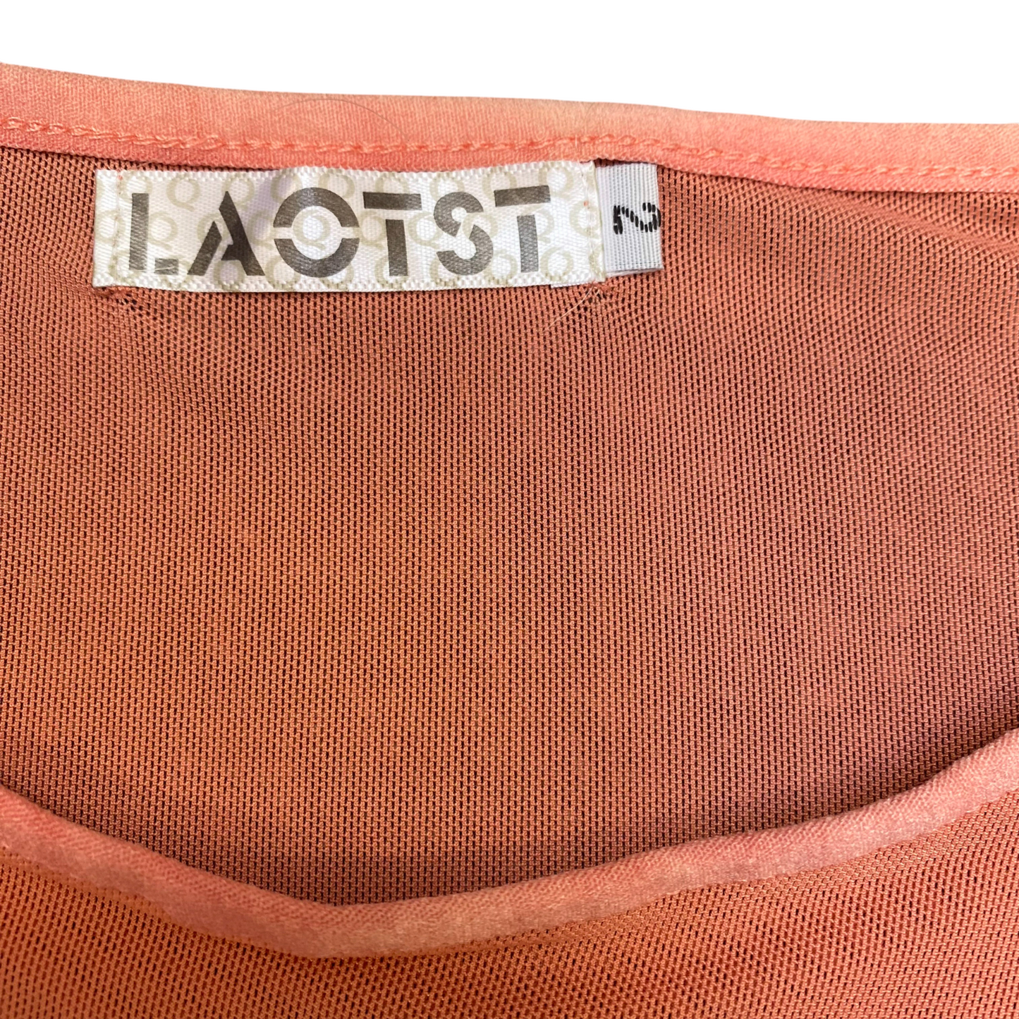 LAOTST Sheer Top Women Mesh S Orange Mesh Stretch Long Sleeve Round Neck Outdoor