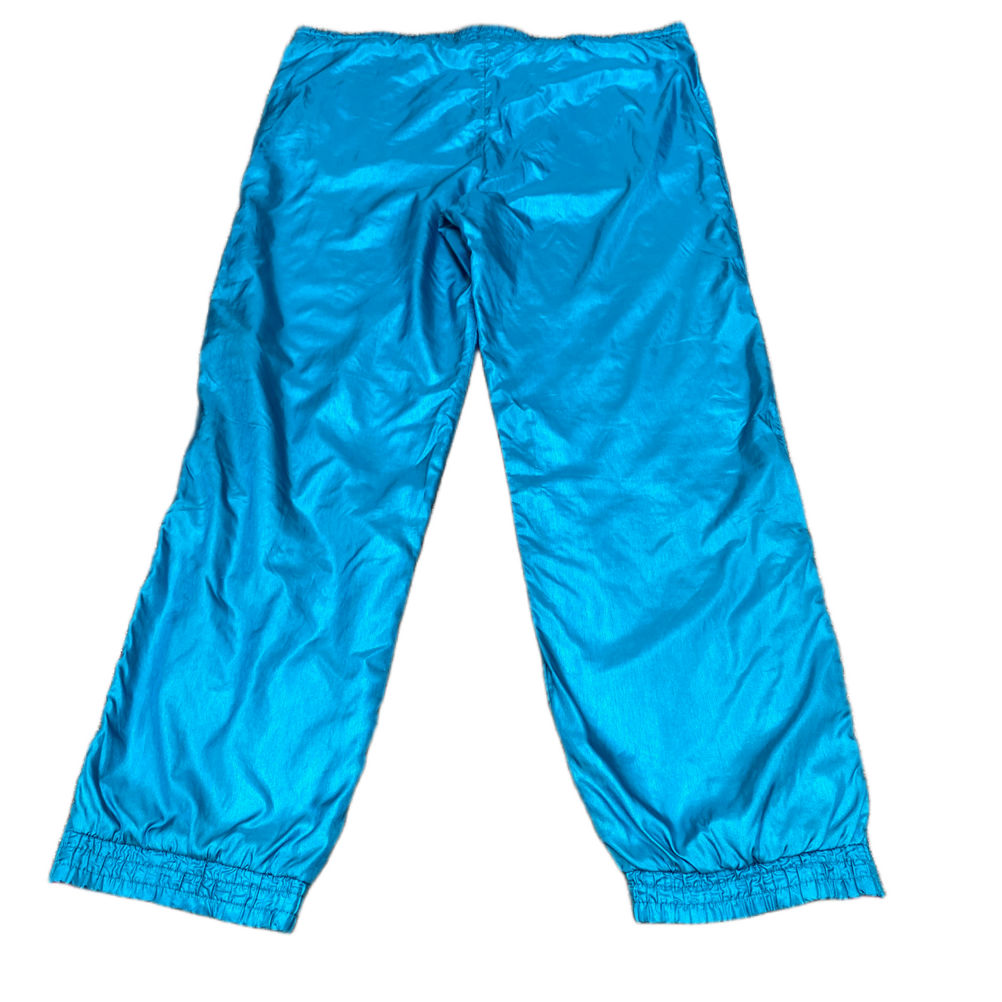 Joggers Fits as Womens 39" Waist Blue Pink Metallic Stretch Drawstring Trousers