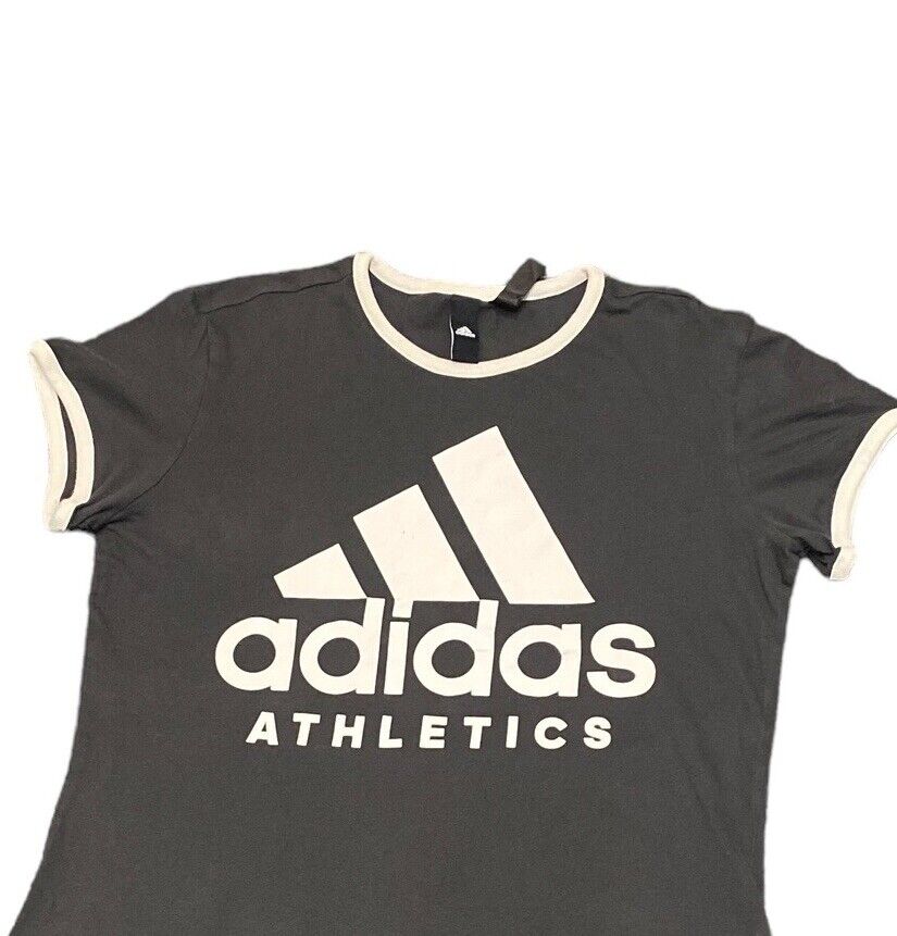 Adidas Athletic T Shirt Black and White Womens S