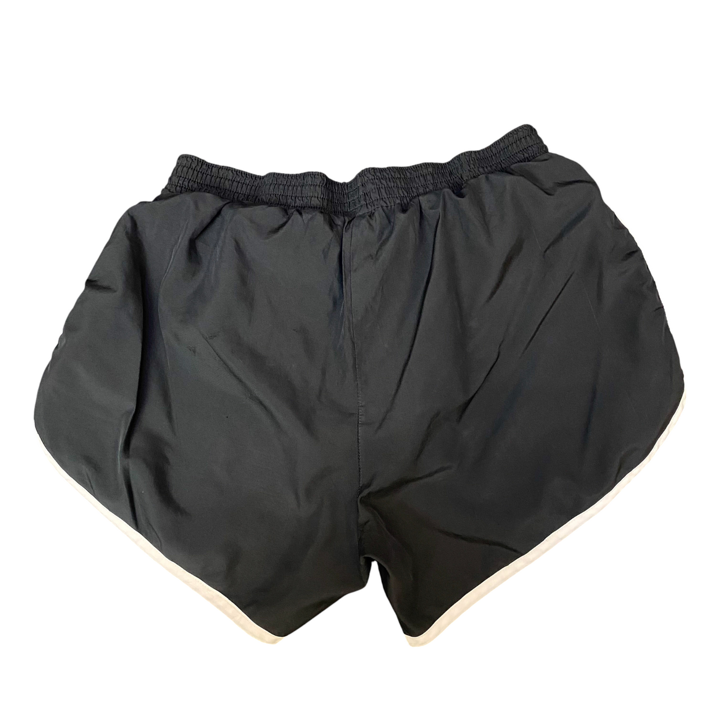 Running Sprinter Shorts Women Medium Black Gym Workout Elastic Waist Dolphin Hem