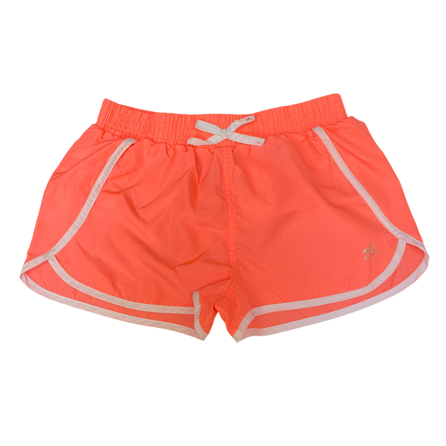 Swimwear Trunks Shorts Womens Small Coral Drawstring Elastic Waist Dolphin Hem