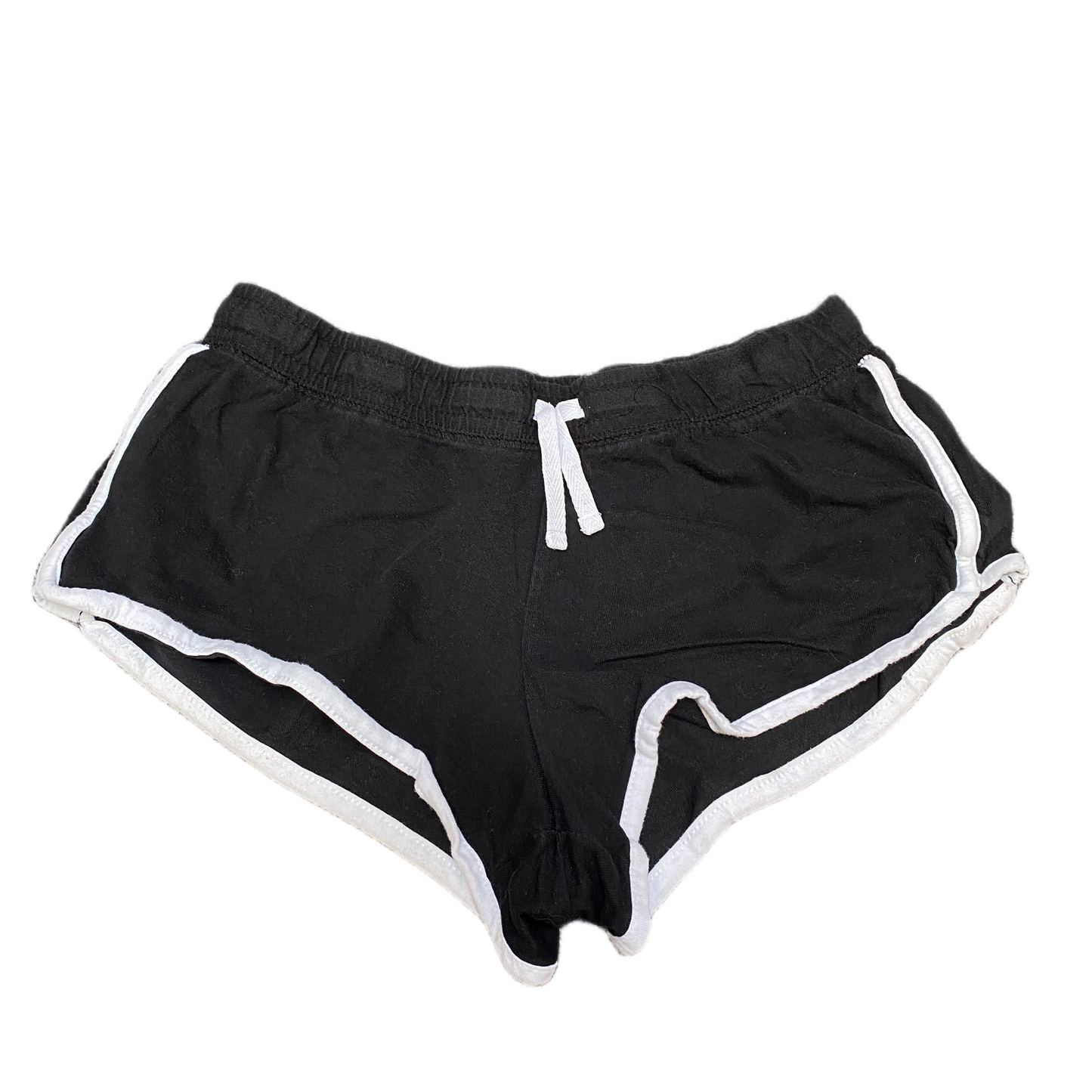 Running Sprinter Shorts Womens M 26" Waist Black Athletic Gym Workout Drawstring