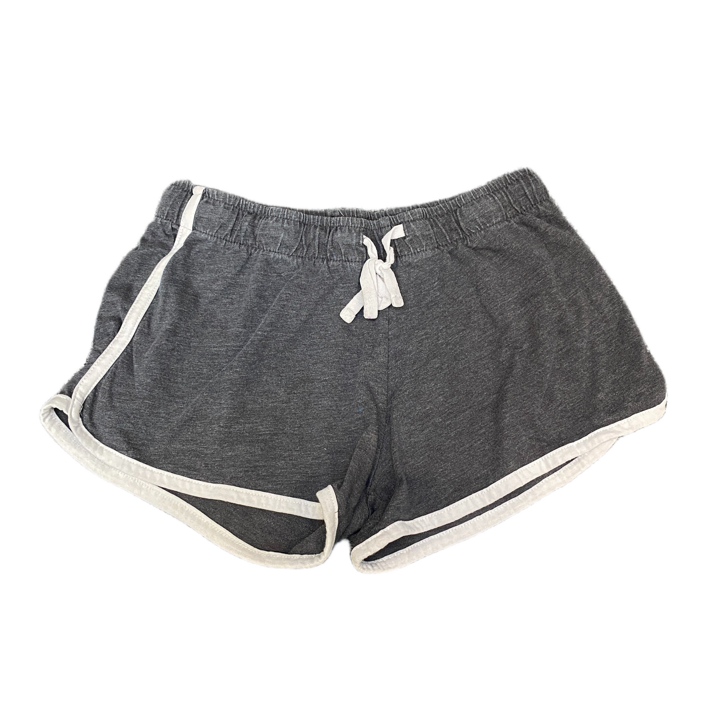 Running Sprinter Shorts Womens M 24" Waist Grey Athletic Gym Workout Dolphin Hem