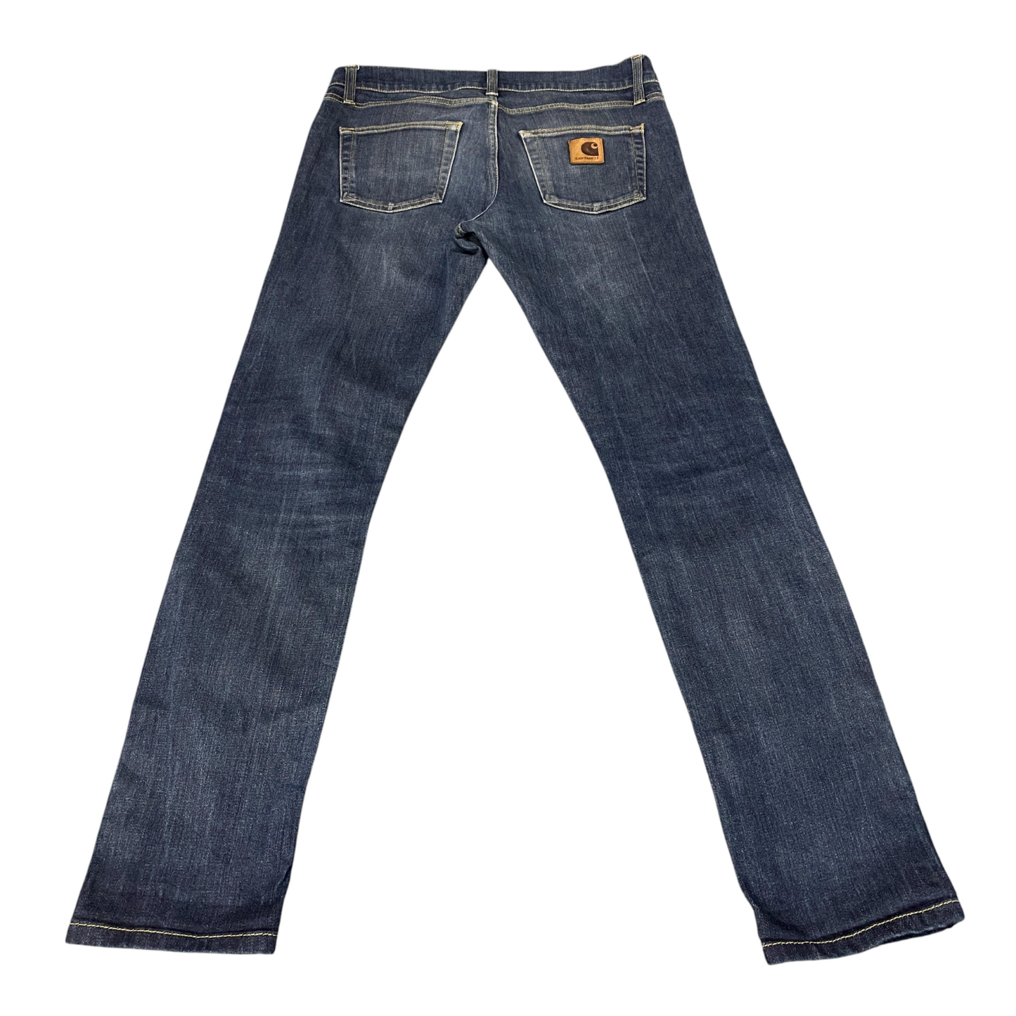 Carhartt WIP Rebel Pant Jeans Mens L Blue Denim Carpenter Stretch Straight Fit