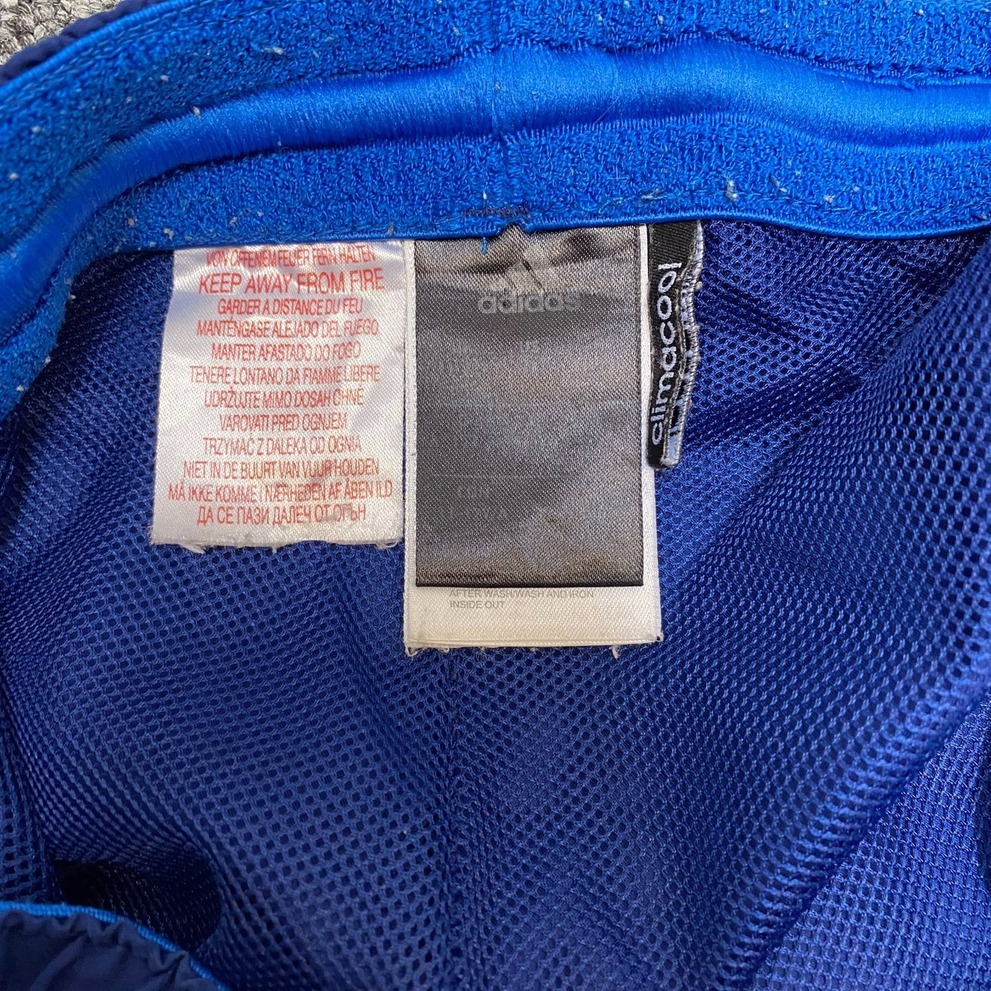 Adidas Basketball Shorts Mens 26W Blue Climacool 3 Stripes Essentials Training