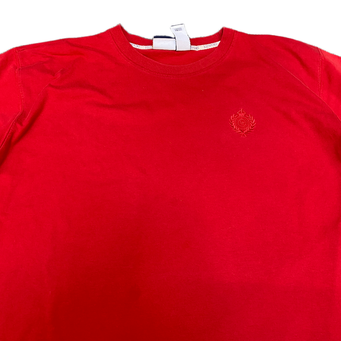 Liz Sport T-Shirt Womens XL Red Embroidered Logo Short Sleeve Crew Neck Pullover