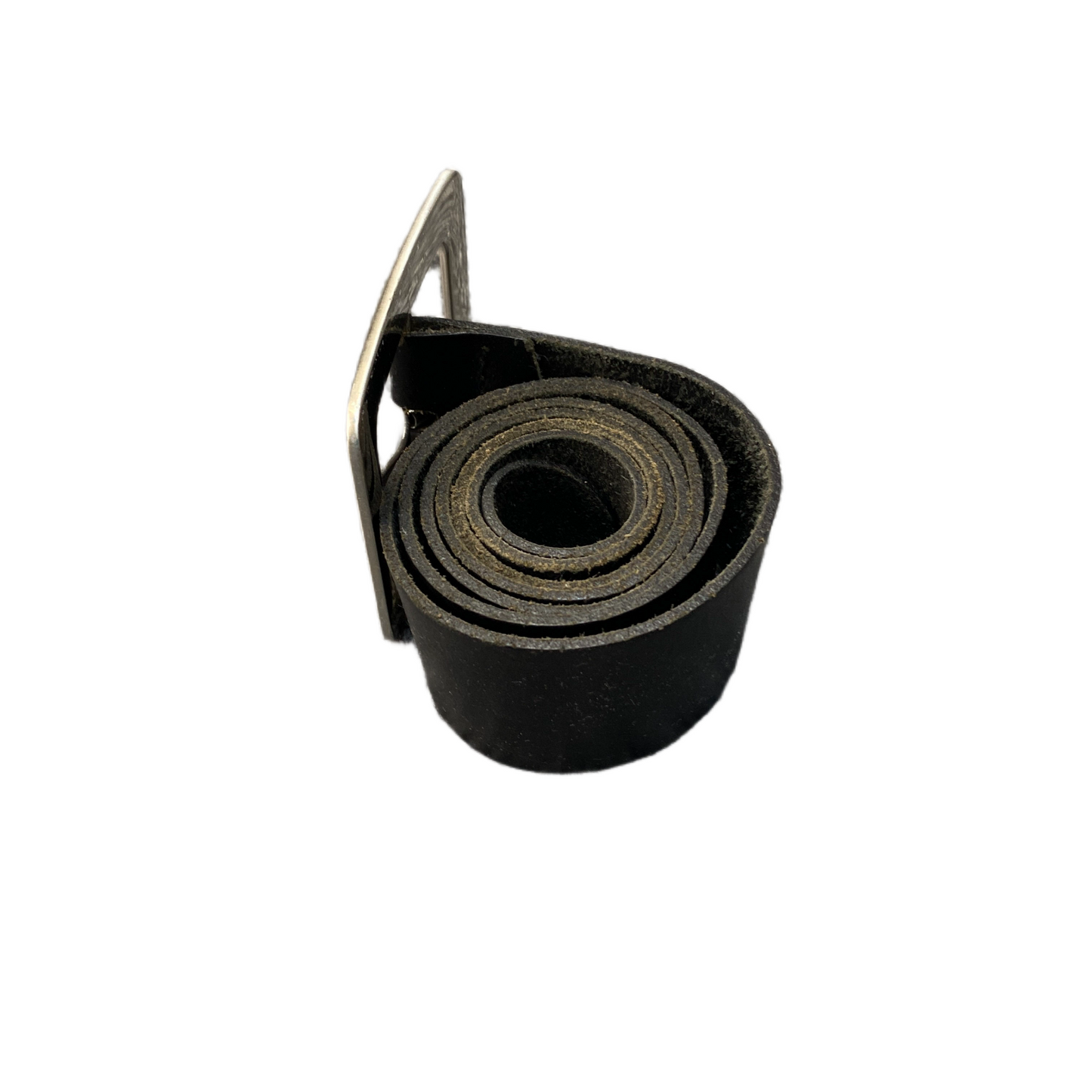 S.Oliver Waist Belt Mens Black Leather Adjustable Silver Pin Buckle 36 Inches