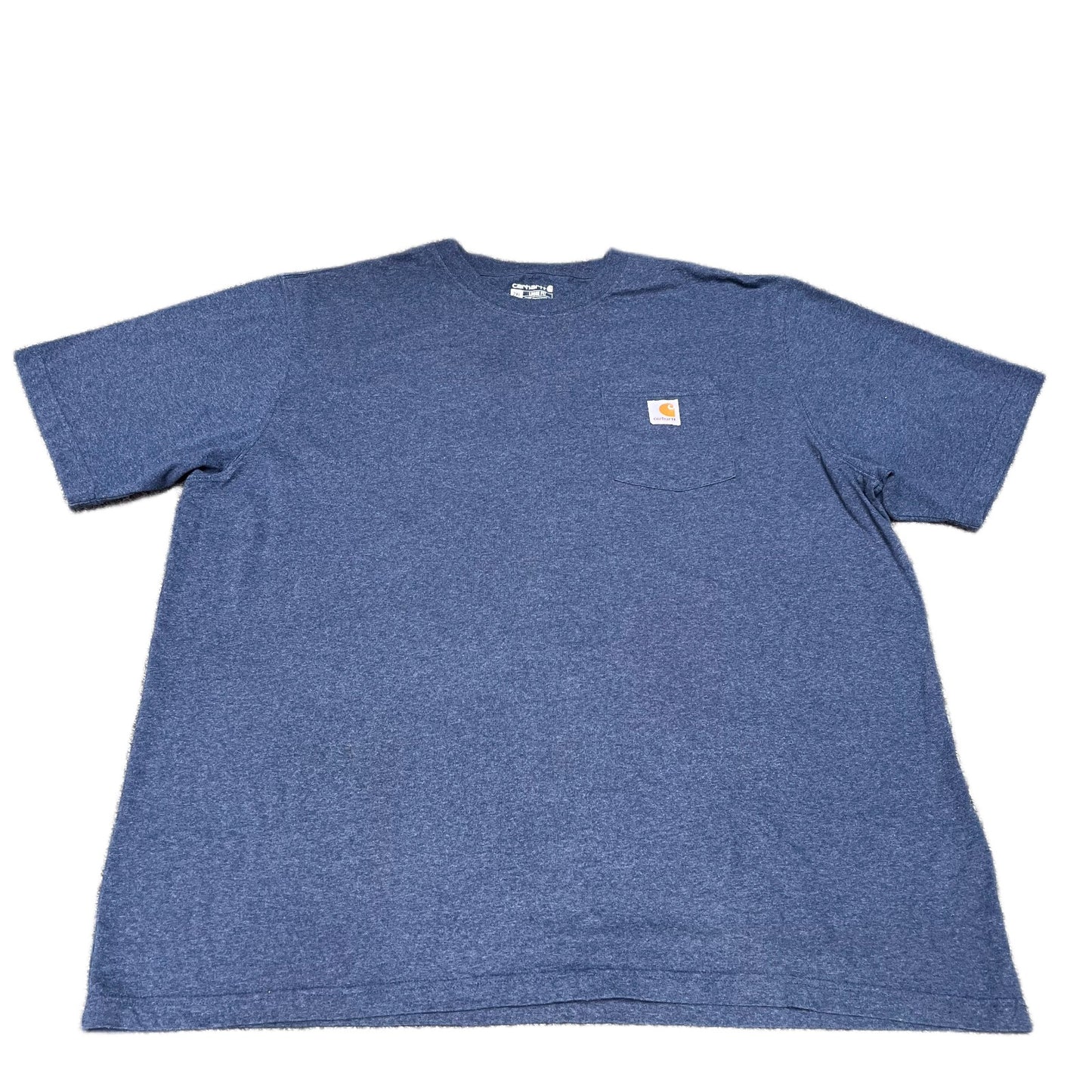 Carhartt Pocket T-Shirt Mens XL Blue Heather Loose Fit Short Sleeve Workwear Tee
