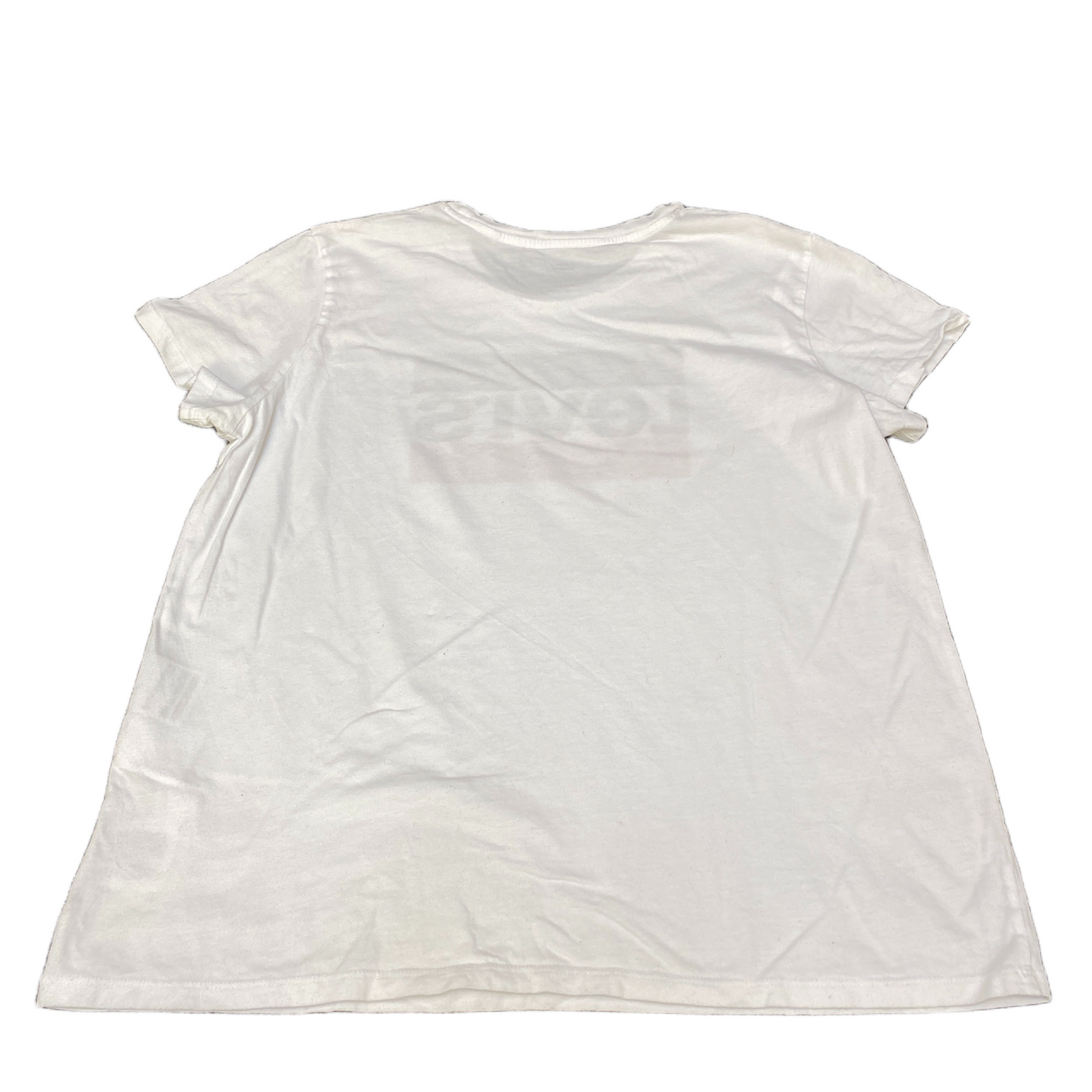 Levi's Perfect T-Shirt Womens XL White Graphic Print Stretch Round Neck Pullover
