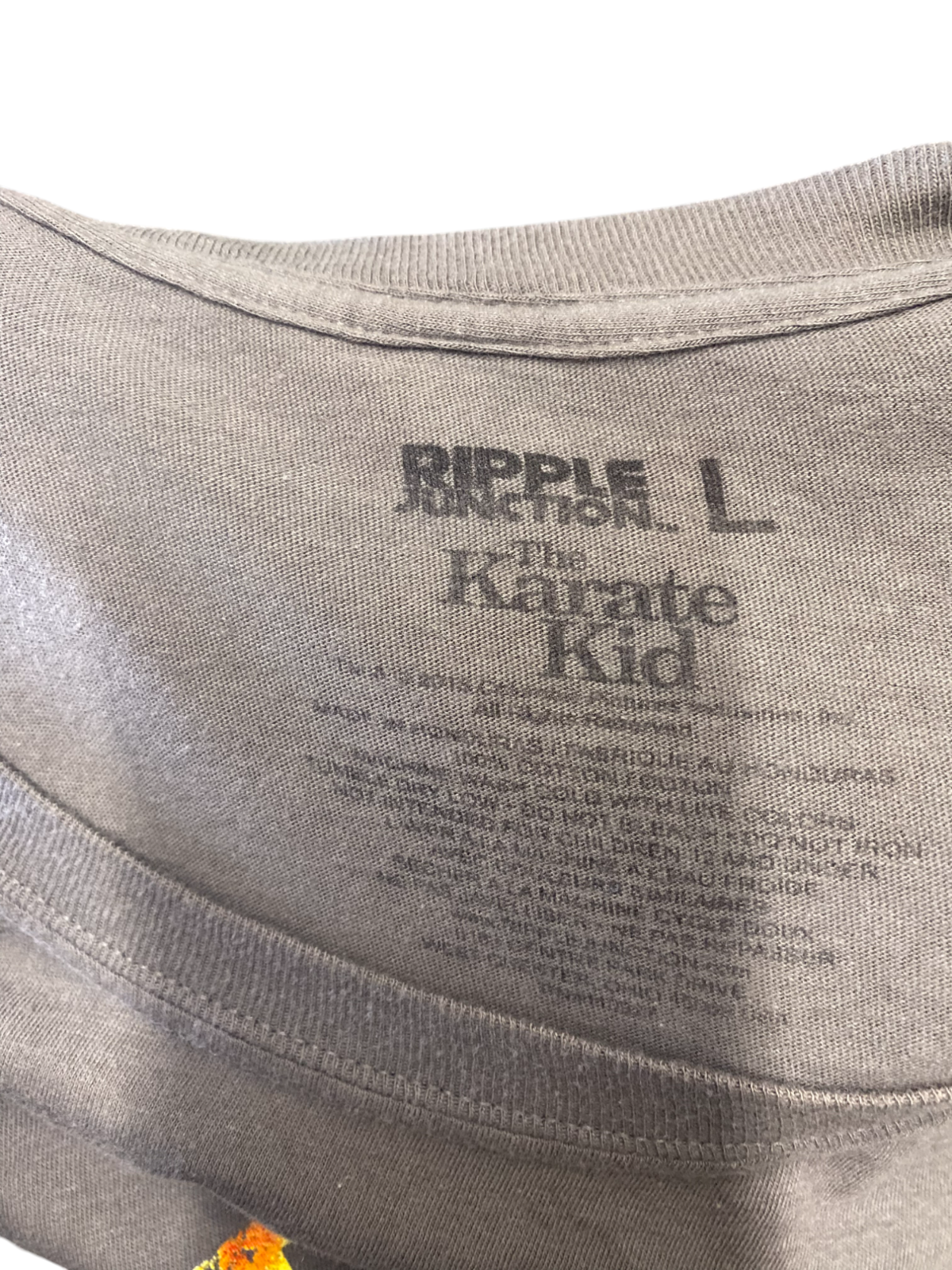 Ripple Junction Shirt Mens Large Grey Cobra Kai Strike First Hard No Mercy Tee