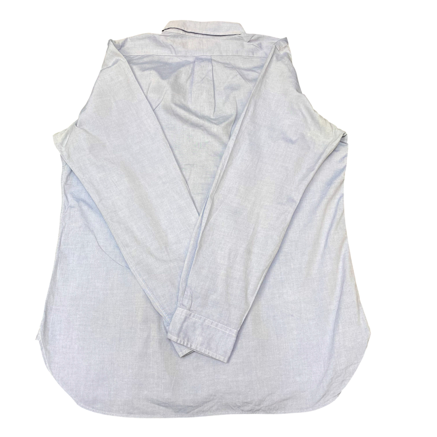 Ralph Lauren Formal Shirt Mens L Blue Long Sleeve Collar Pony Logo Button Down