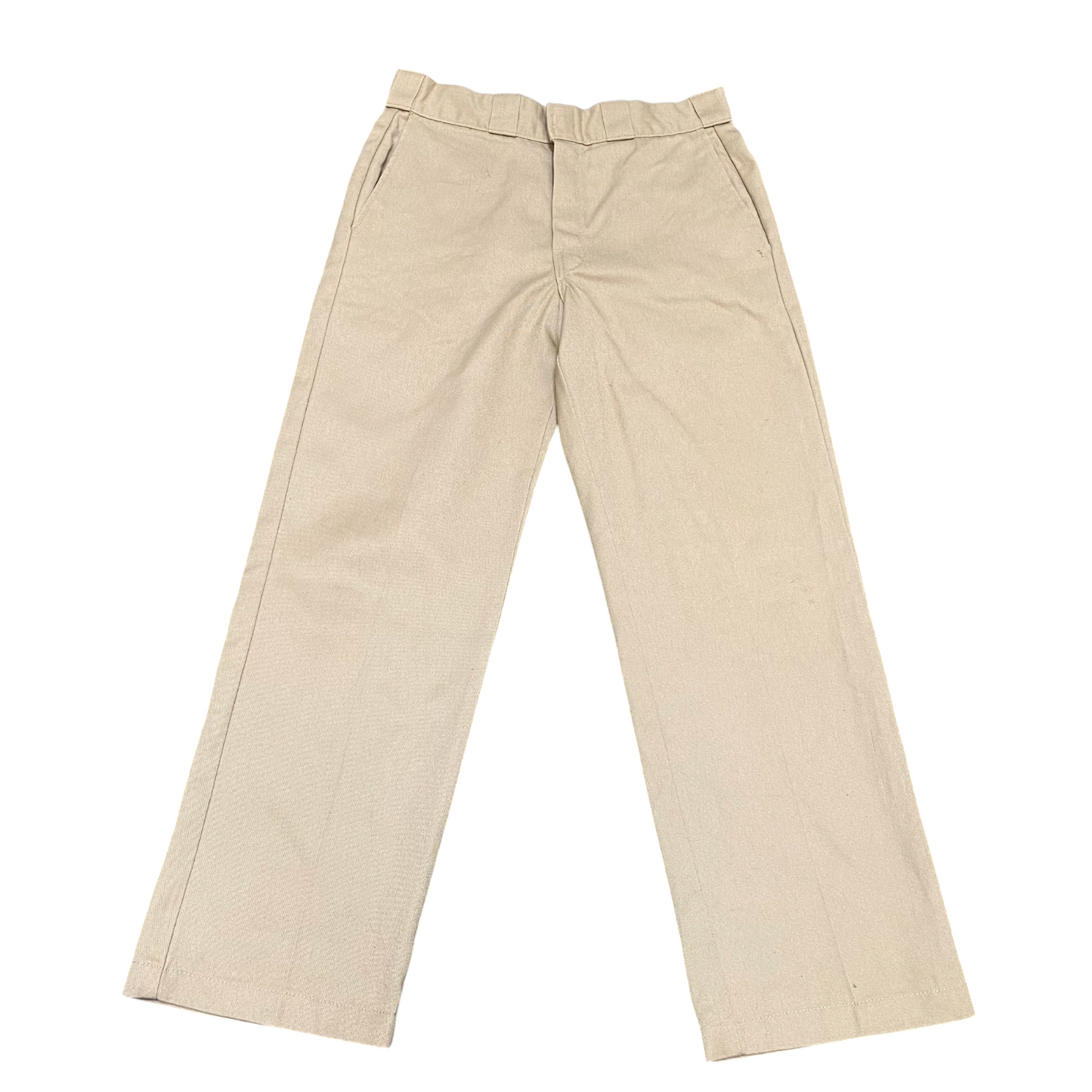 Dickies Trousers Men's Medium Beige Original Slim Straight Fit Slash Pockets