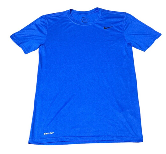 Nike T-Shirt Men's Small Blue Dri Fit Sportswear Crew Neck Pullover Jersey Tee