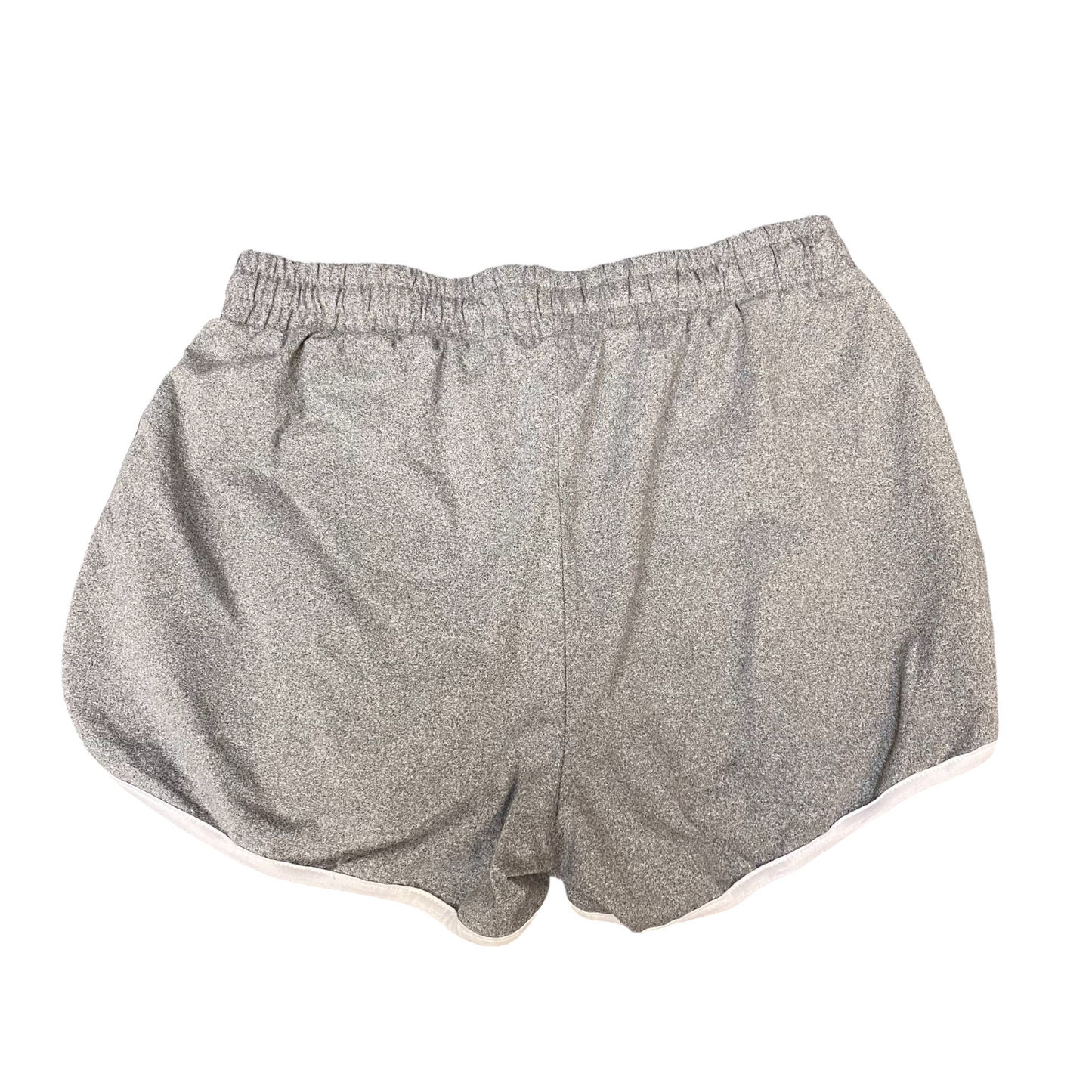 Running Sprinter Shorts Womens Large Grey Athletic Fit Gym Workout Dolphin Hem