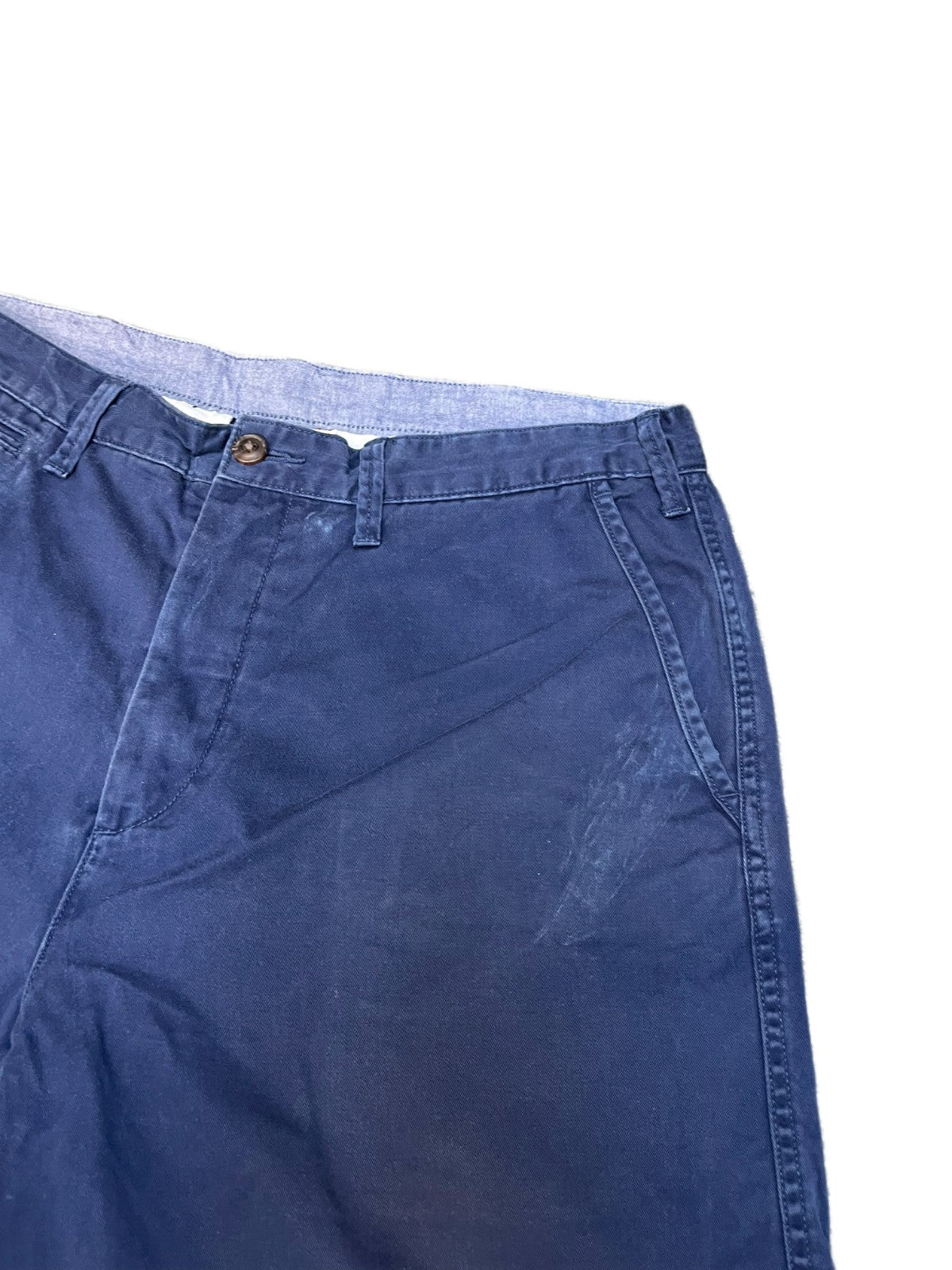 Polo Ralph Lauren Classic Chino Shorts Fits as Mens XL 35" Waist Blue Flat Front