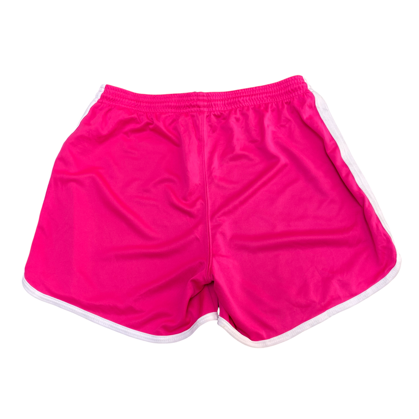 Running Shorts Women Medium Pink Dolphin Hem Booty Athletic Gym Drawstring Waist