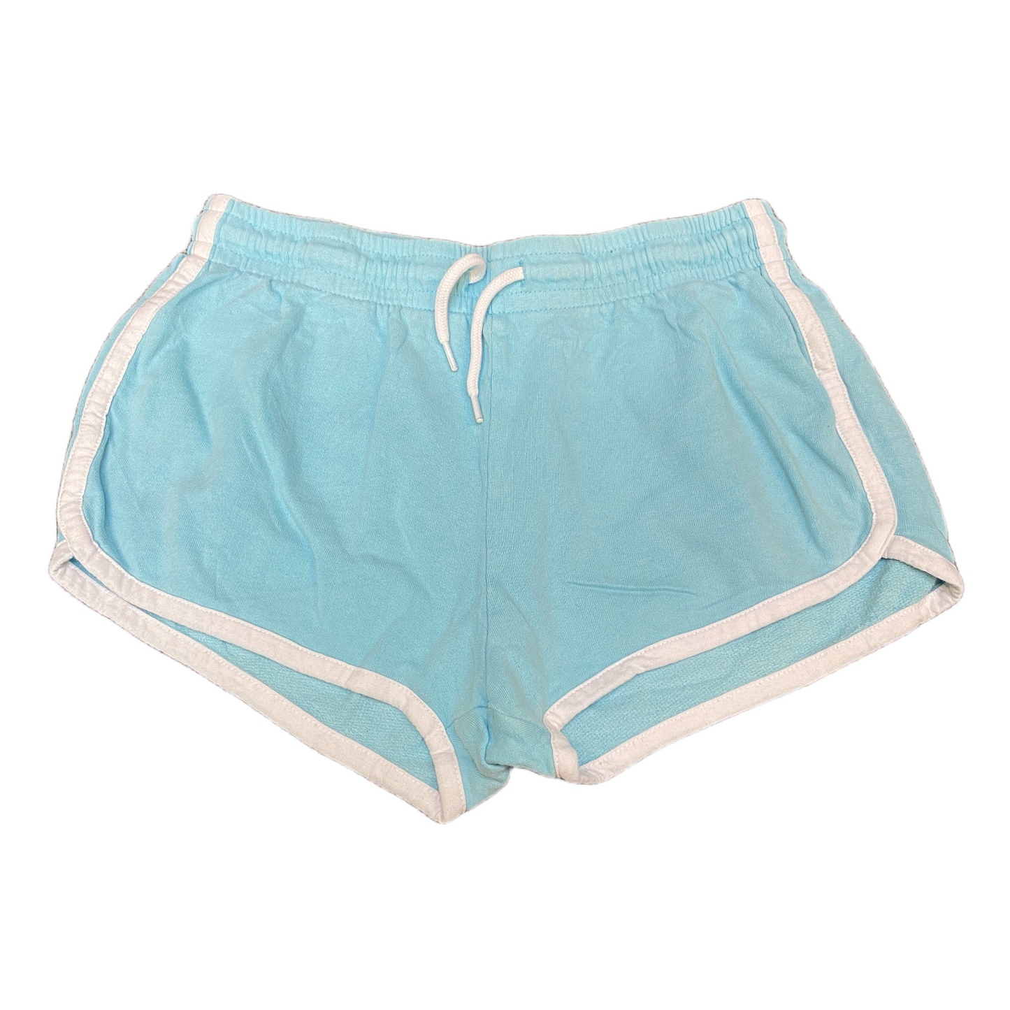 Running Sprinter Shorts Womens M 25" Waist Blue Athletic Gym Workout Dolphin Hem