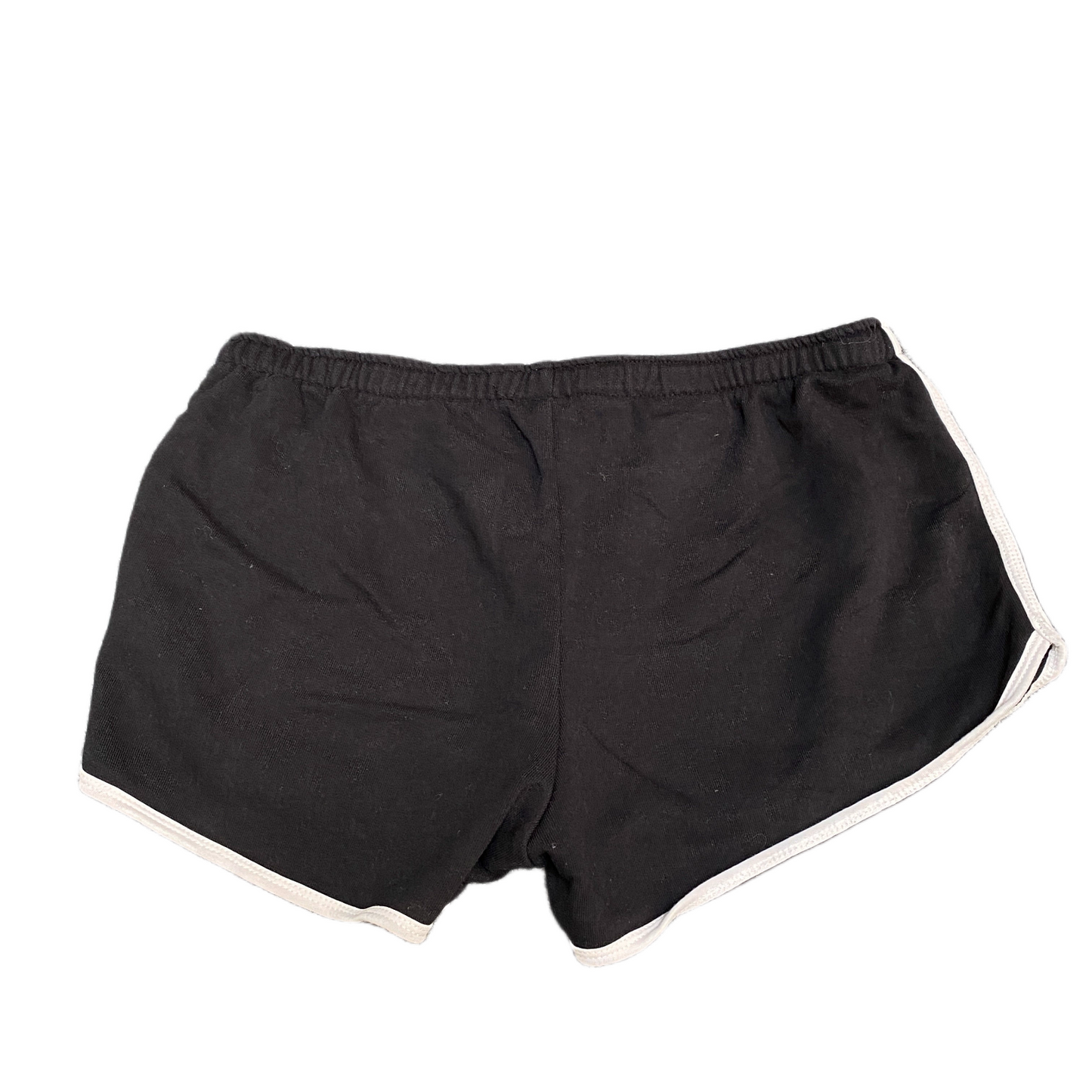 Running Sprinter Shorts Womens XL 32" Waist Black Athletic Workout Dolphin Hem