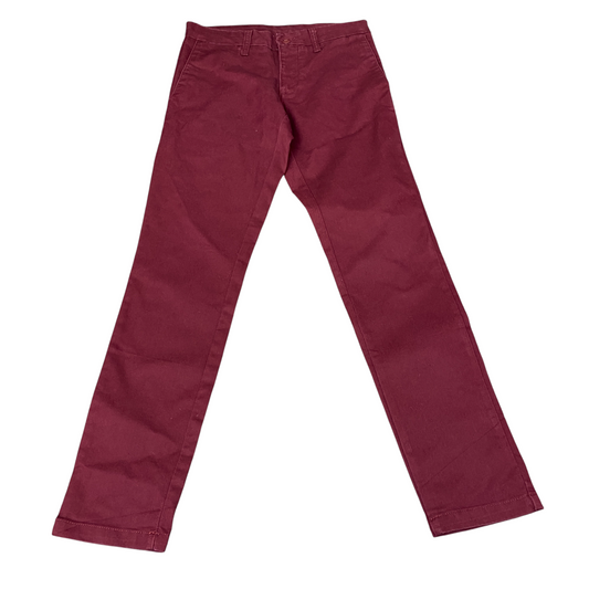 Carhartt Sid Pants Womens Medium Burgundy Workwear Stretch Flat Front Slim Fit