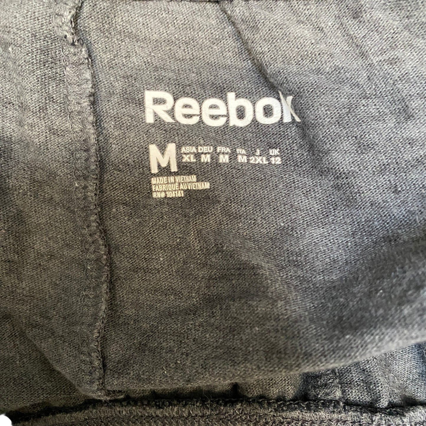 Reebok Running Sprinter Shorts Womens M 33" Waist Grey Gym Workout Dolphin Hem