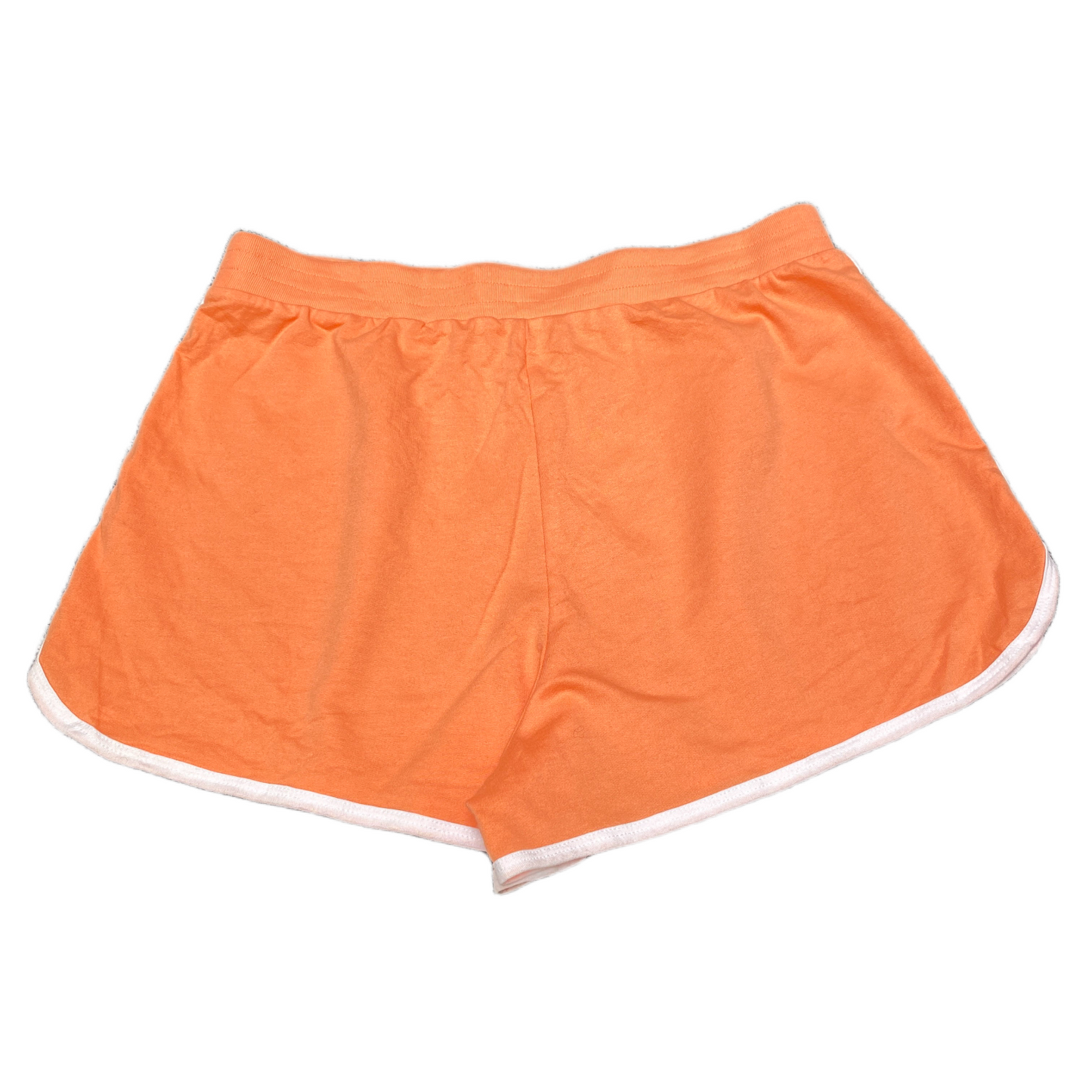 Running Sprinter Shorts Womens L 30" Waist Orange Athletic Workout Dolphin Hem